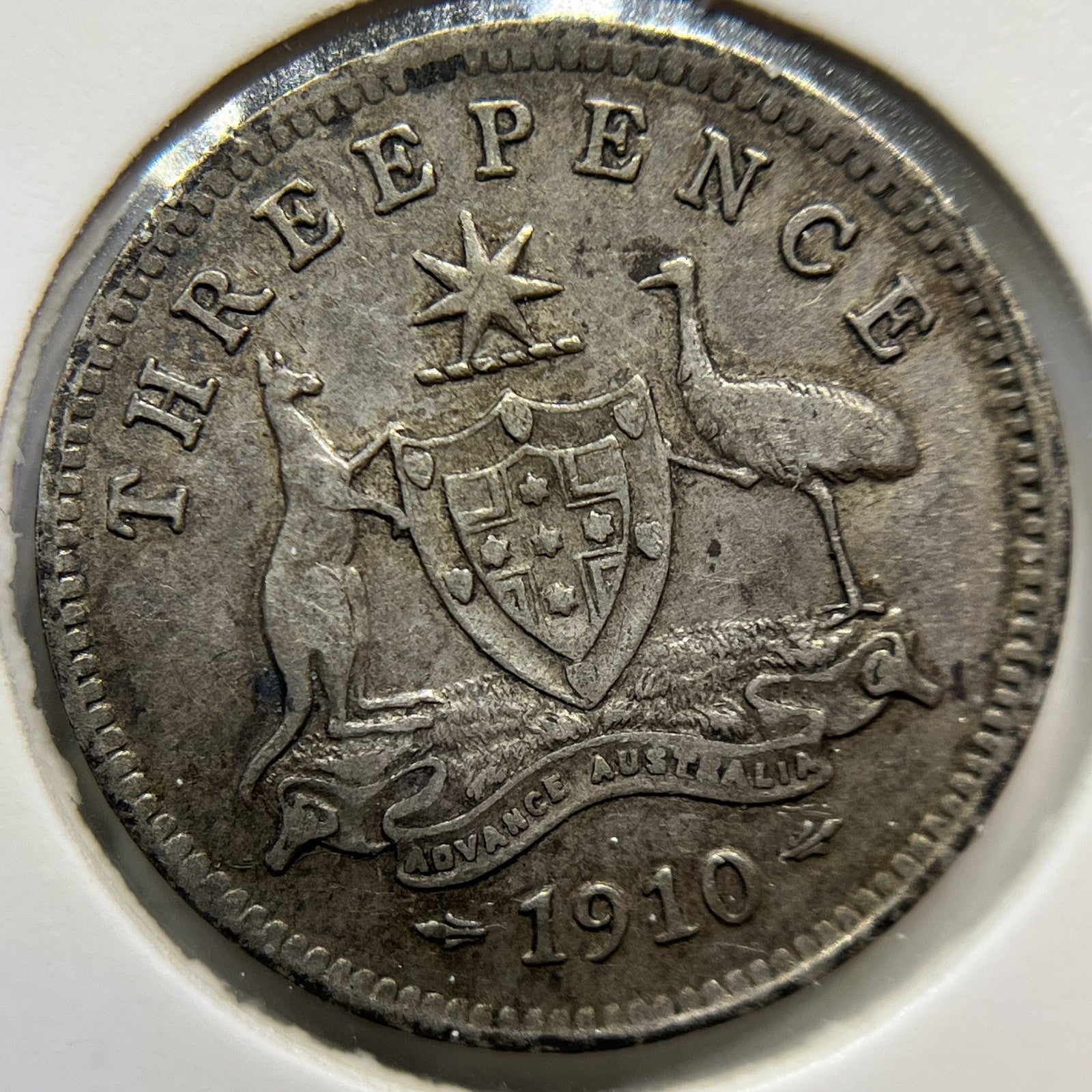 1910 Threepence Coin - Very Fine - Silver Edward VI First Year of Issue