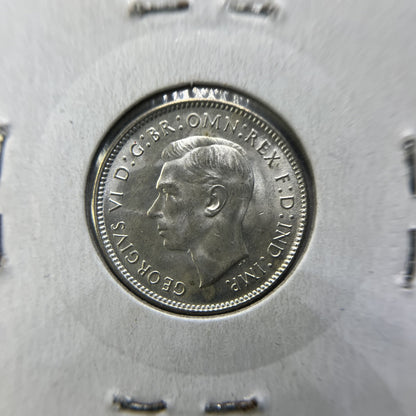 1943 d Sixpence Coin - Choice Uncirculated Lustre - George VI Silver Predecimal