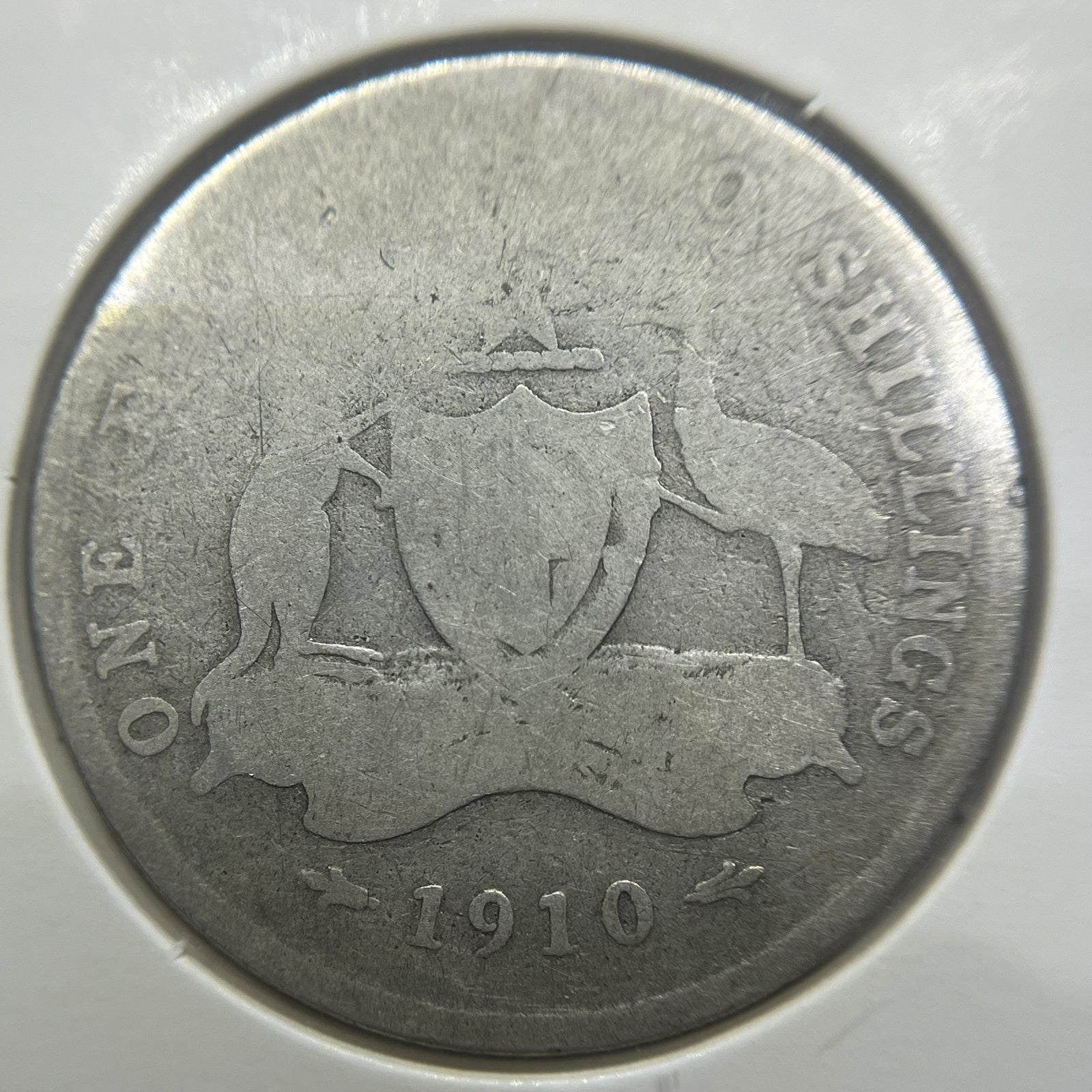 1910 Florin Coin - Good - Edward VII Silver Predecimal First Year of Issue
