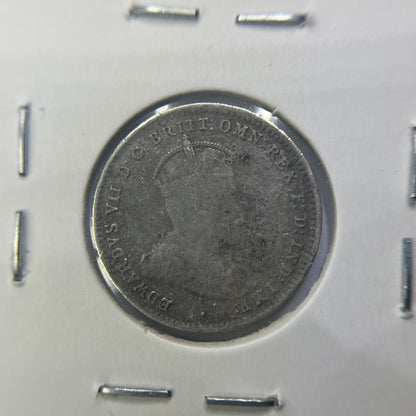 1910 Threepence Coin - almost Very Fine - Edward VII Silver Predecimal