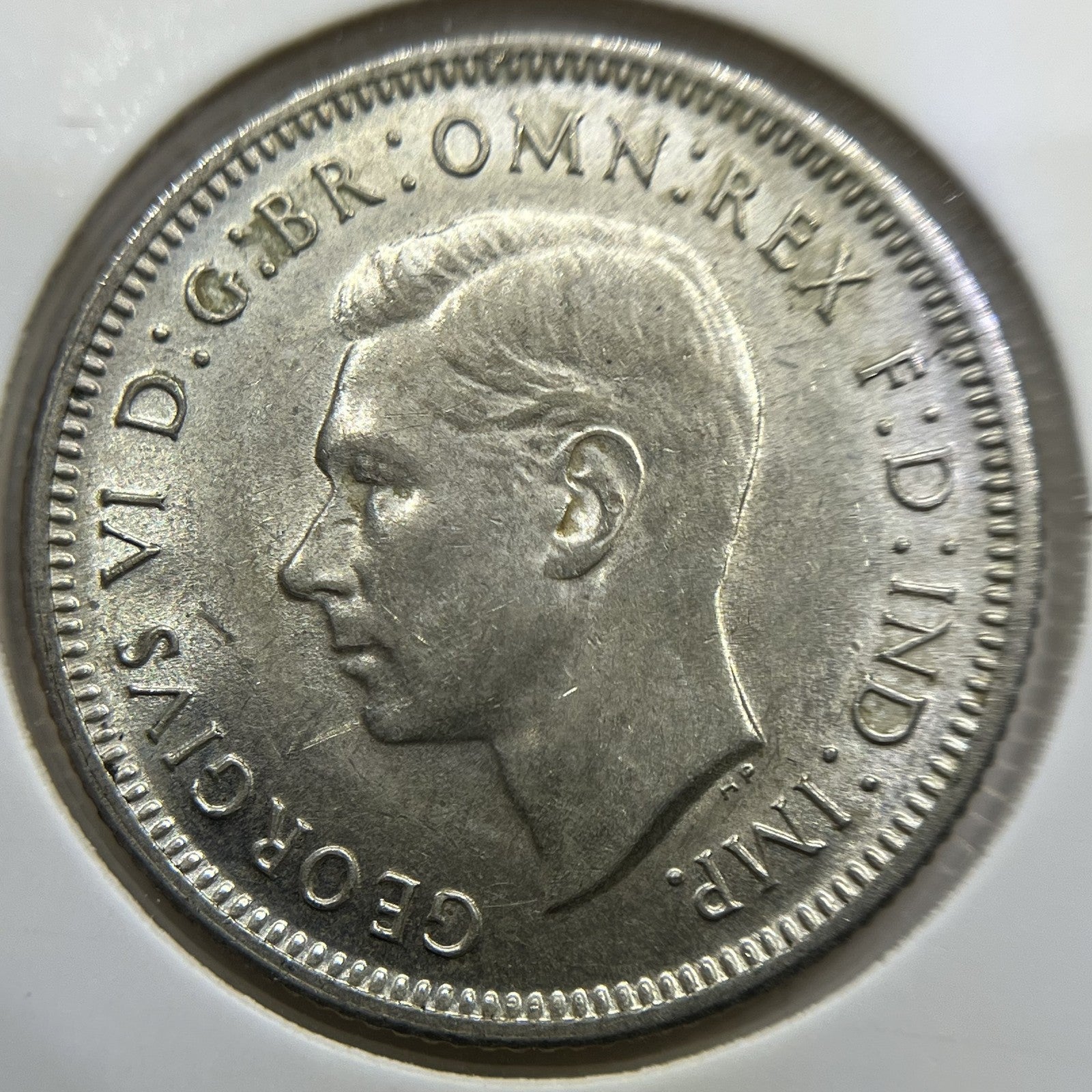 1943 s Shilling Coin - Uncirculated Lustre - George V Silver Predecimal