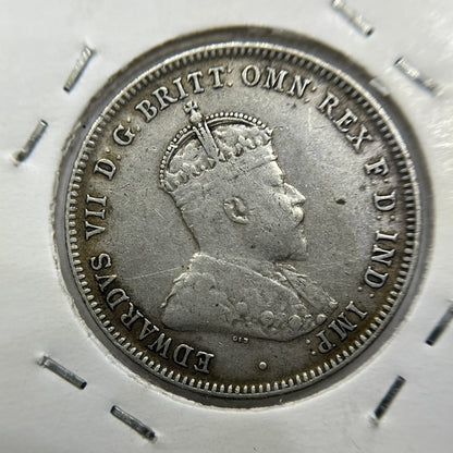 1910 Shilling Coin - good Very Fine - Edward VII Silver Predecimal First Year