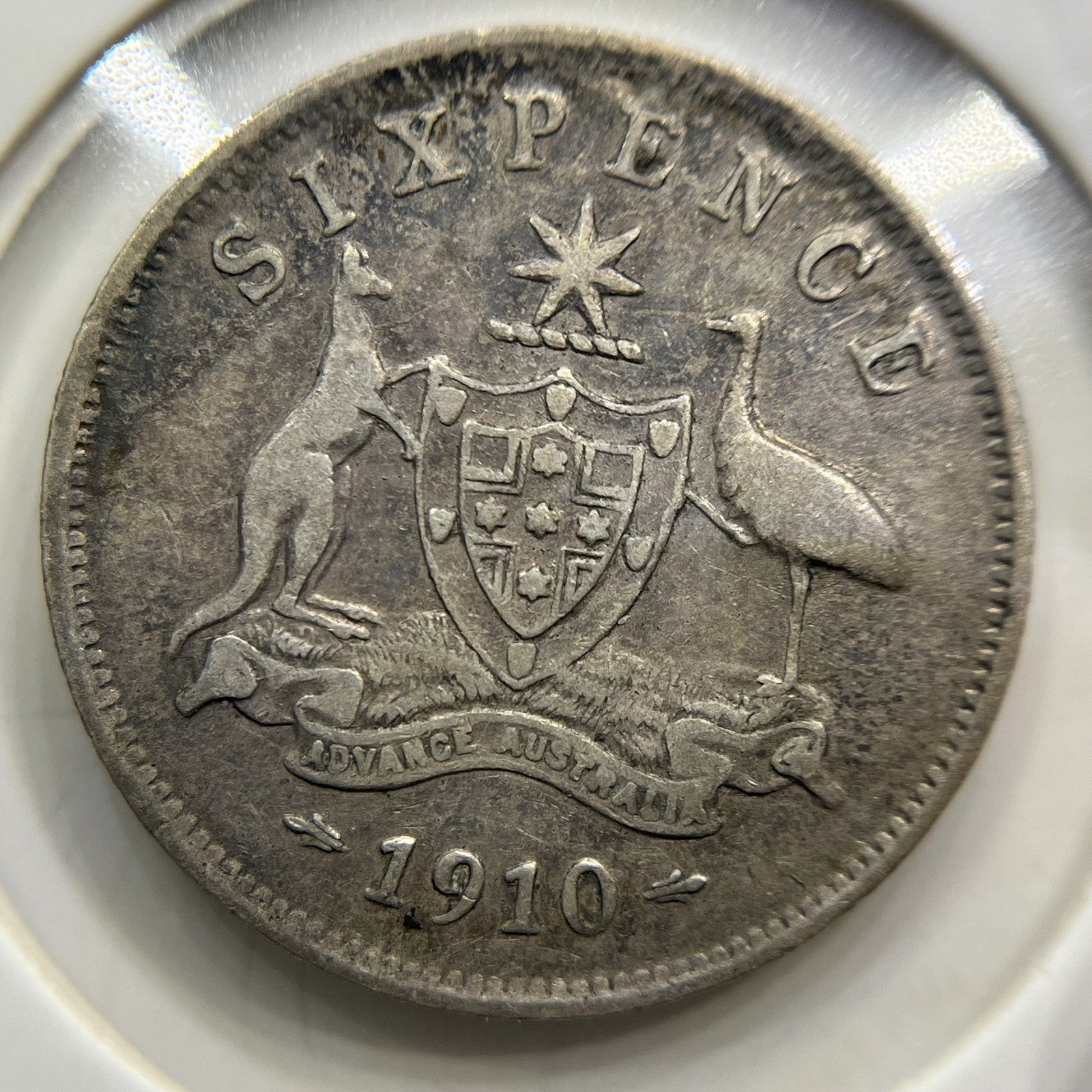 1910 Sixpence Coin - almost Very Fine - Silver Edward VII