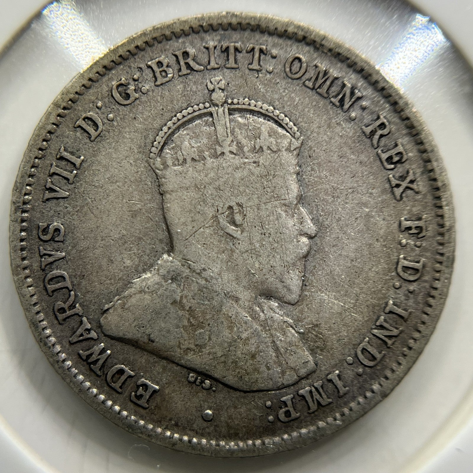 1910 Sixpence Coin - almost Very Fine - Silver Edward VII