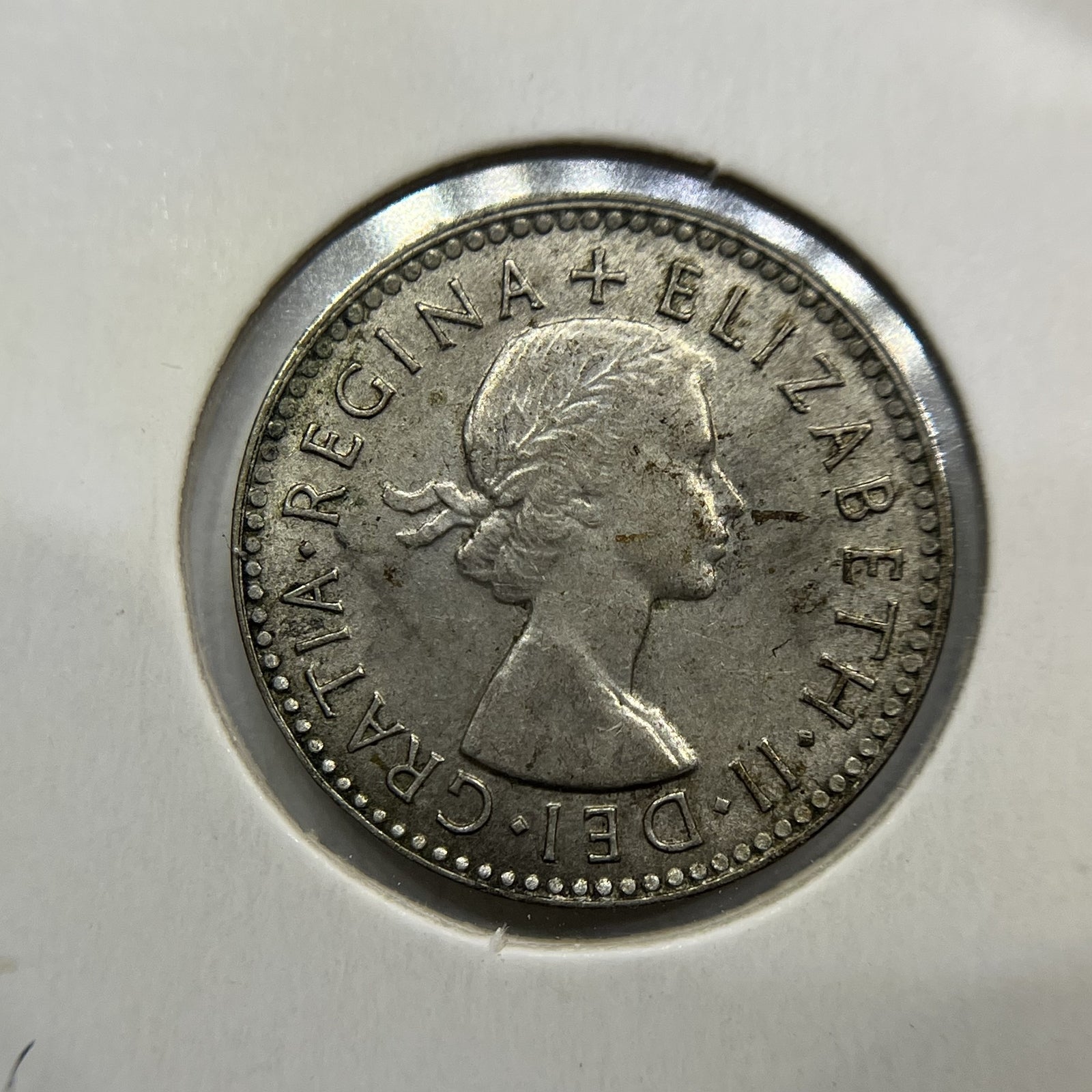 1953 Threepence Error Coin - Partially Collar minor Lip - Better Date QEII