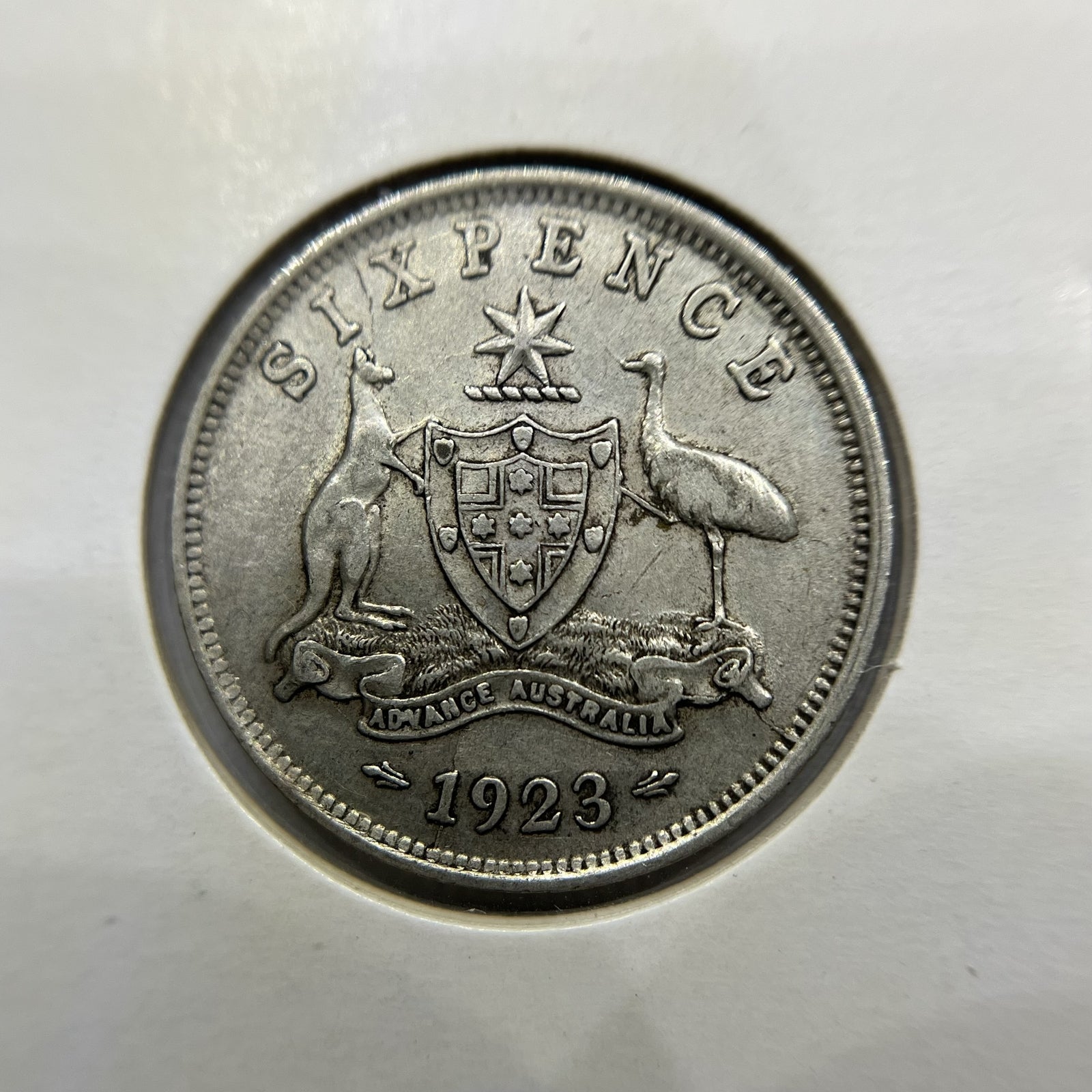 1923 Sixpence Coin - good Very Fine - George V Silver Predecimal