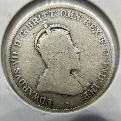 1910 Florin Coin - Very Good - King Edward VII Predecimal Silver