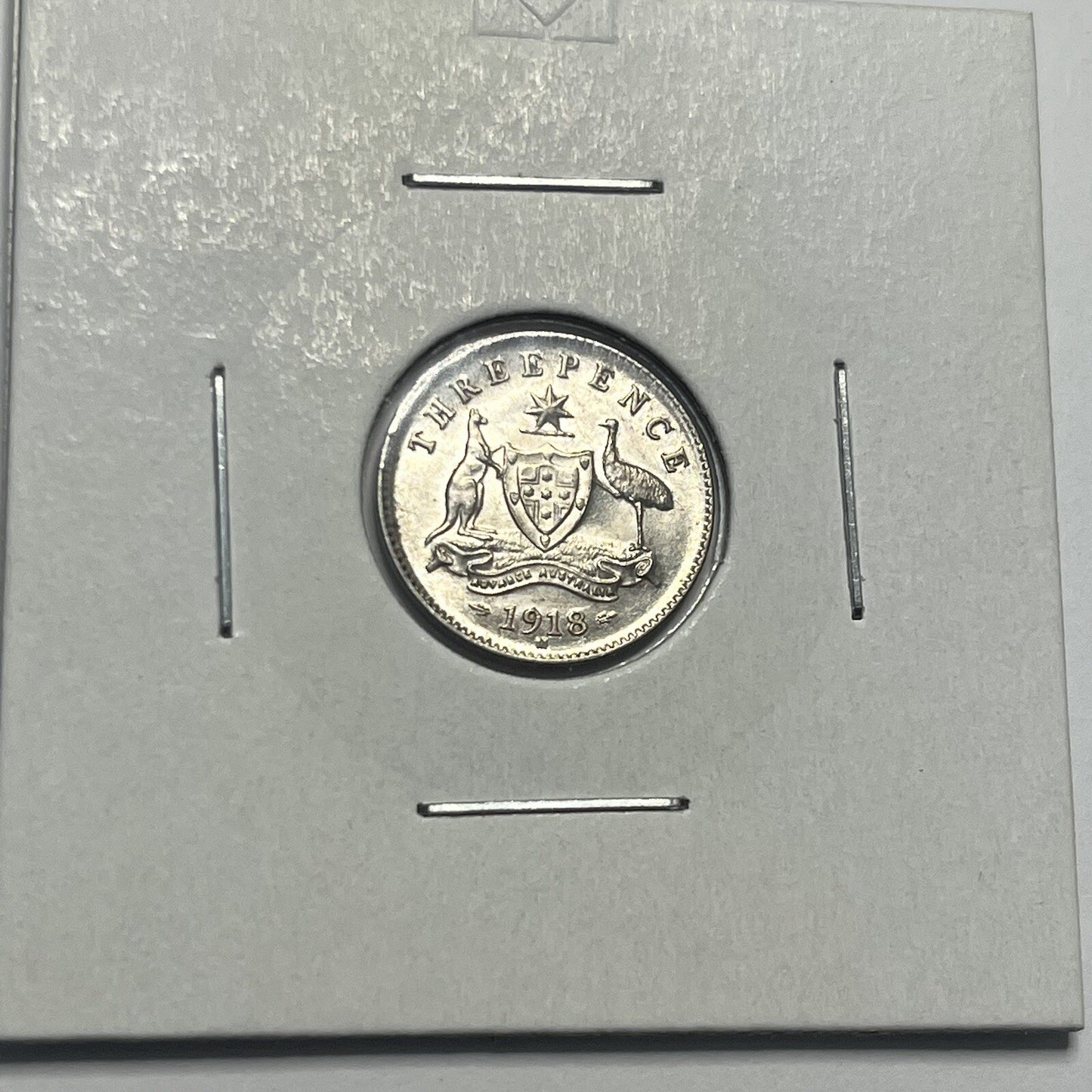 1918 Threepence Coin - Choice Uncirculated - Silver Predecimal - High Grade