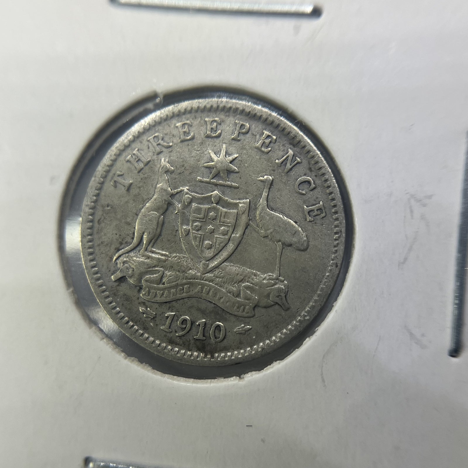 1910 Threepence Coin - almost Very Fine - Edward VII Silver Predecimal