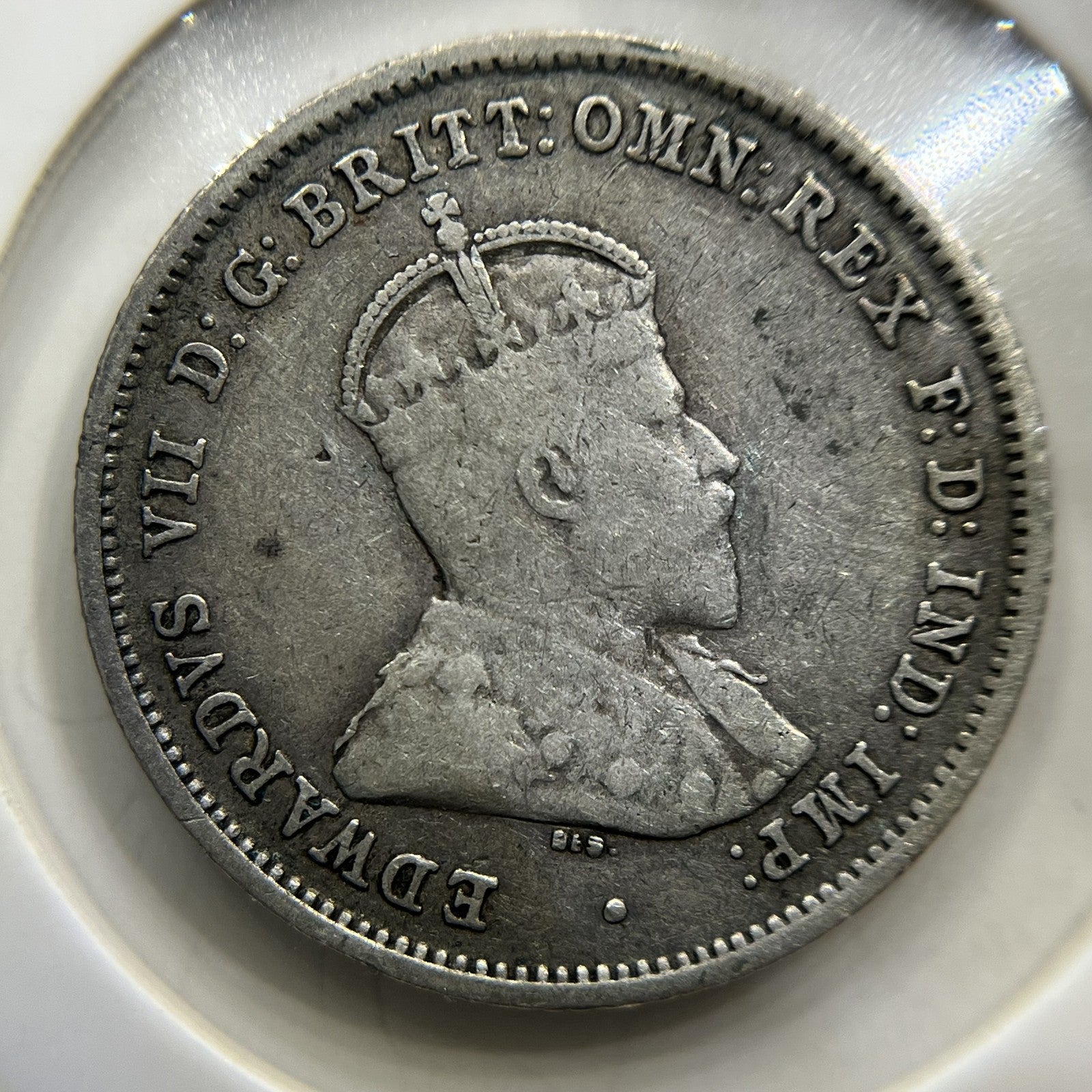 1910 Sixpence Coin - almost Very Fine - Silver Edward VII
