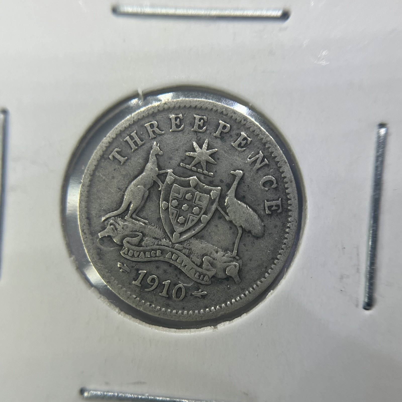 1910 Threepence Coin - Very Fine - Edward VII Silver Predecimal First Year