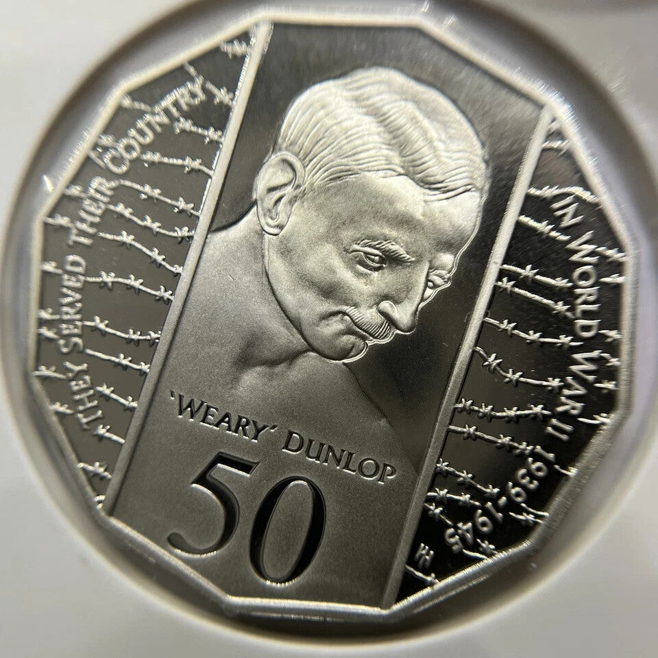 1995 Weary Dunlop Fifty 50 Cent Coin - Ex Proof Set - Elizabeth II