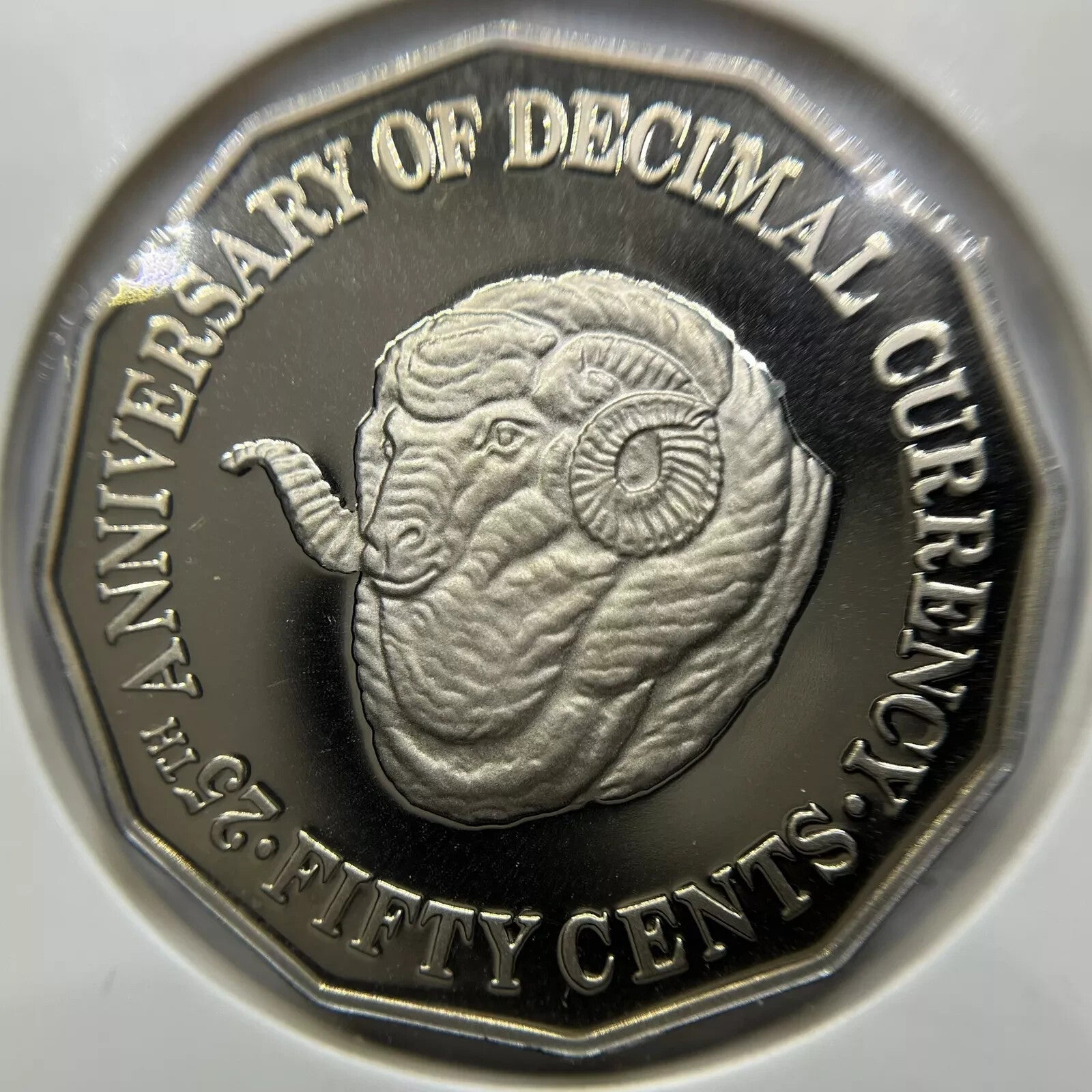1991 Rams Head Fifty 50 Cent Coin - Ex Proof Set - Elizabeth II in 2x2