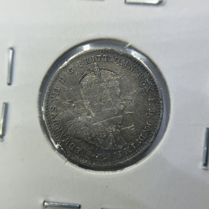 1910 Threepence Coin - almost Very Fine - Edward VII Silver Predecimal