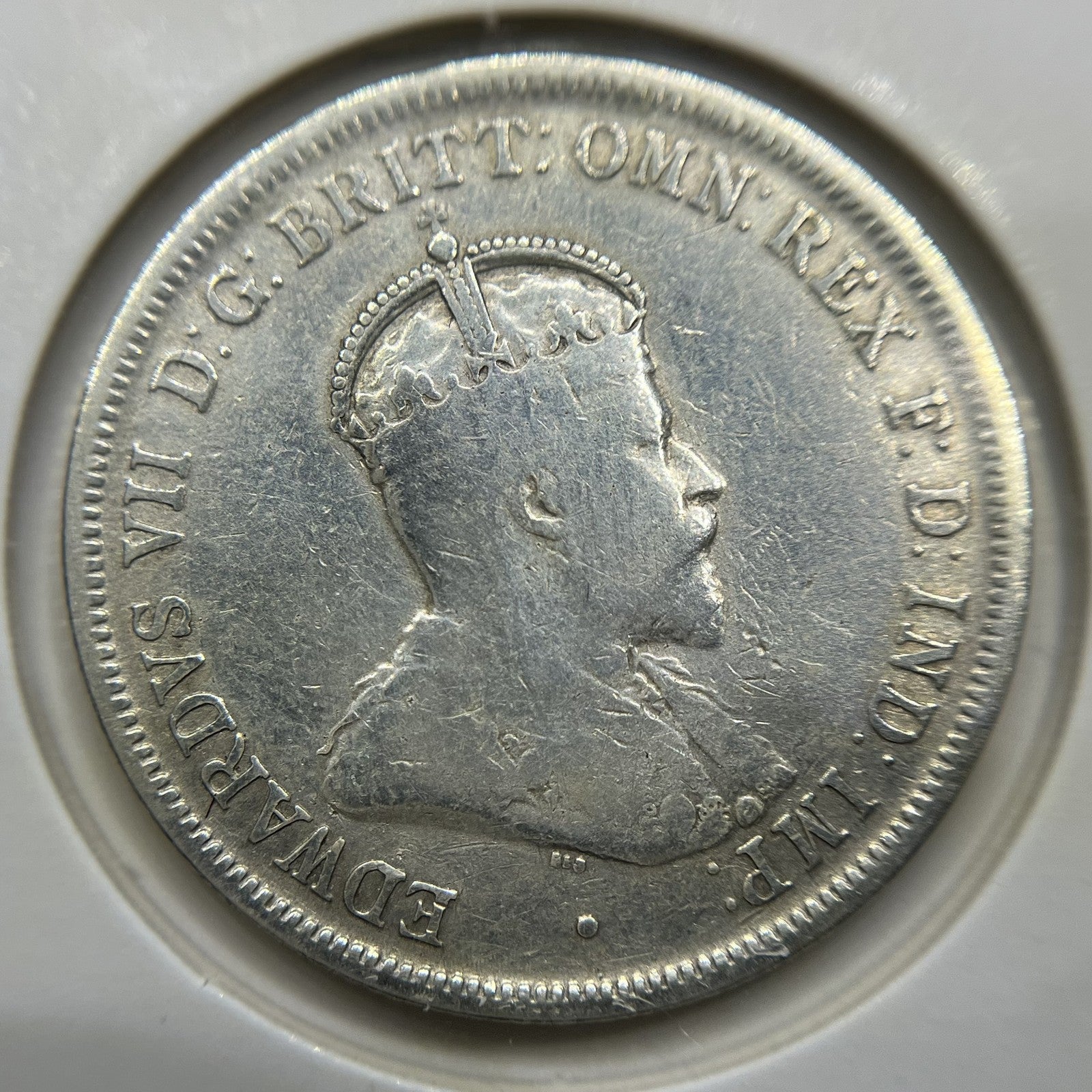 1910 Florin Coin - Very Fine - Edward VII Silver Predecimal First Year of Issue