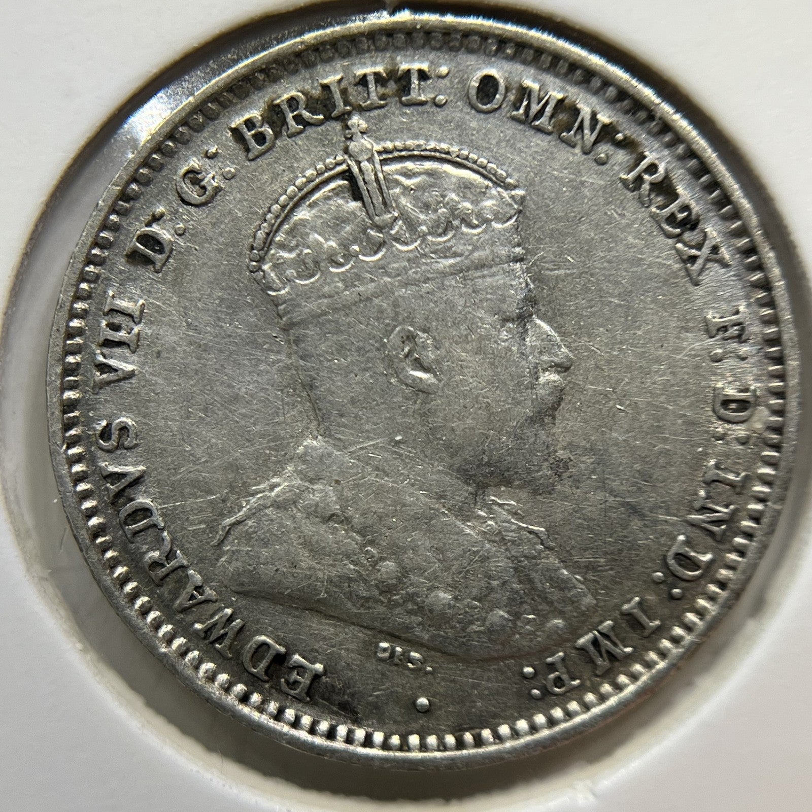 1910 Threepence Coin - good Very Fine - Silver Edward VI First Year of Issue