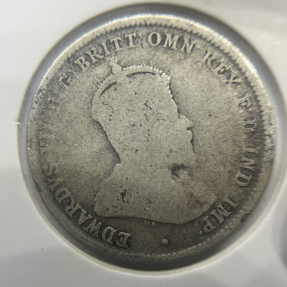 1910 Shilling Coin - Very Good - Edward VII Silver Predecimal First Year Issue
