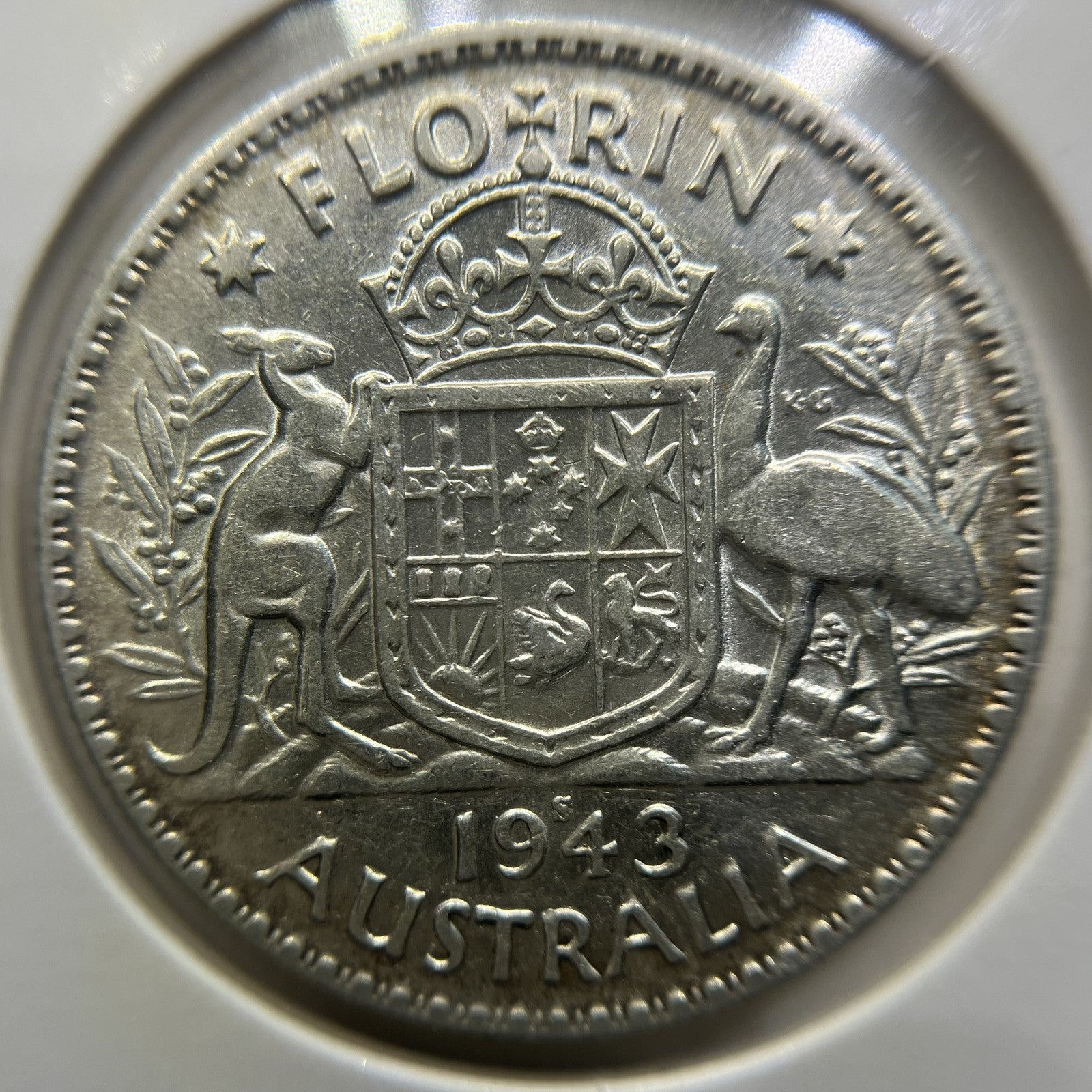 1943 s Florin Coin - Very Good - George VI Silver