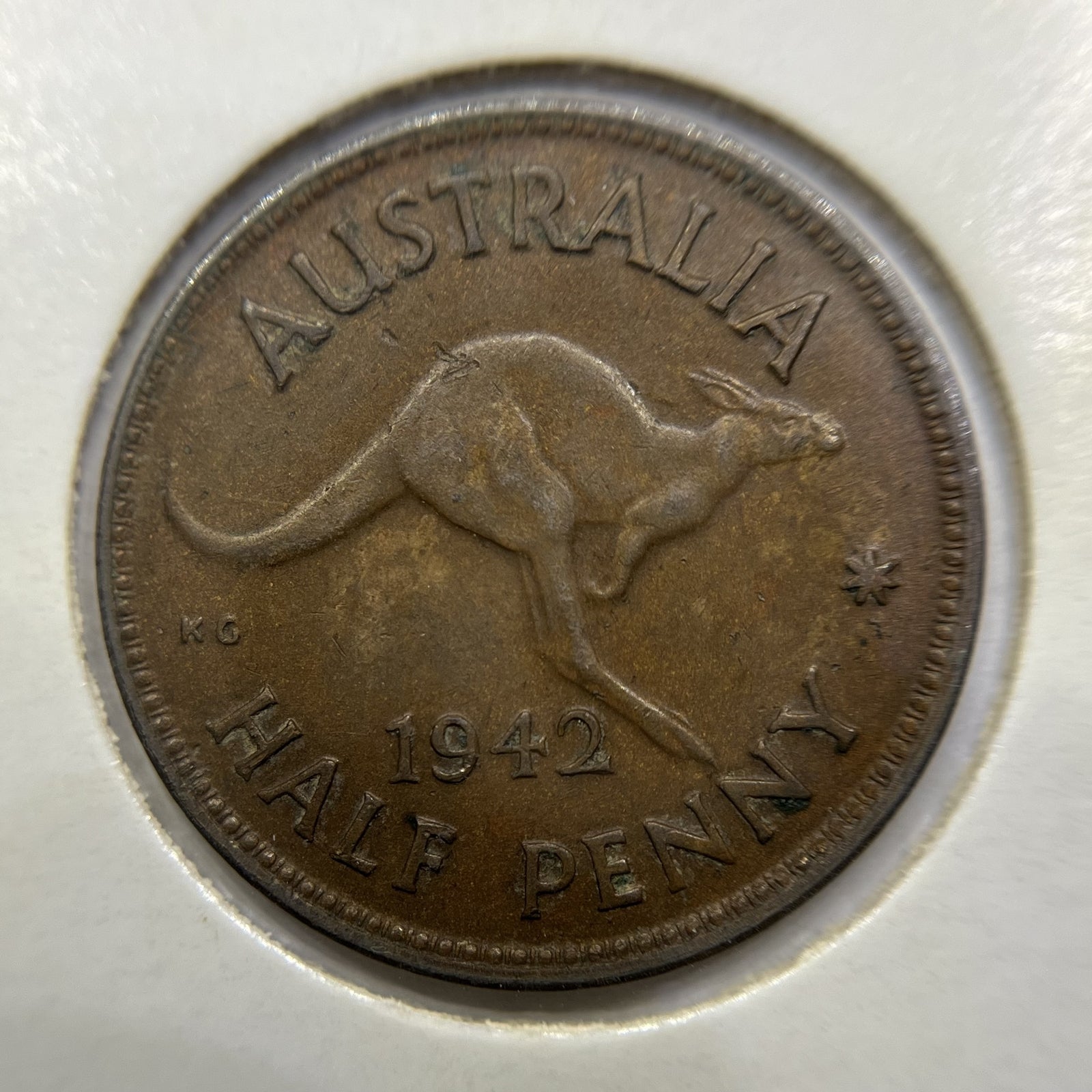 1942 M Half Penny Coin - good Very Fine - George VI Predecimal