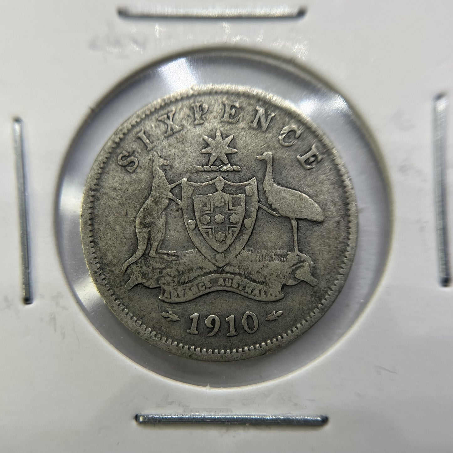 1910 Sixpence Coin - Fine - Edward VII First Year of Issue Silver Predecimal
