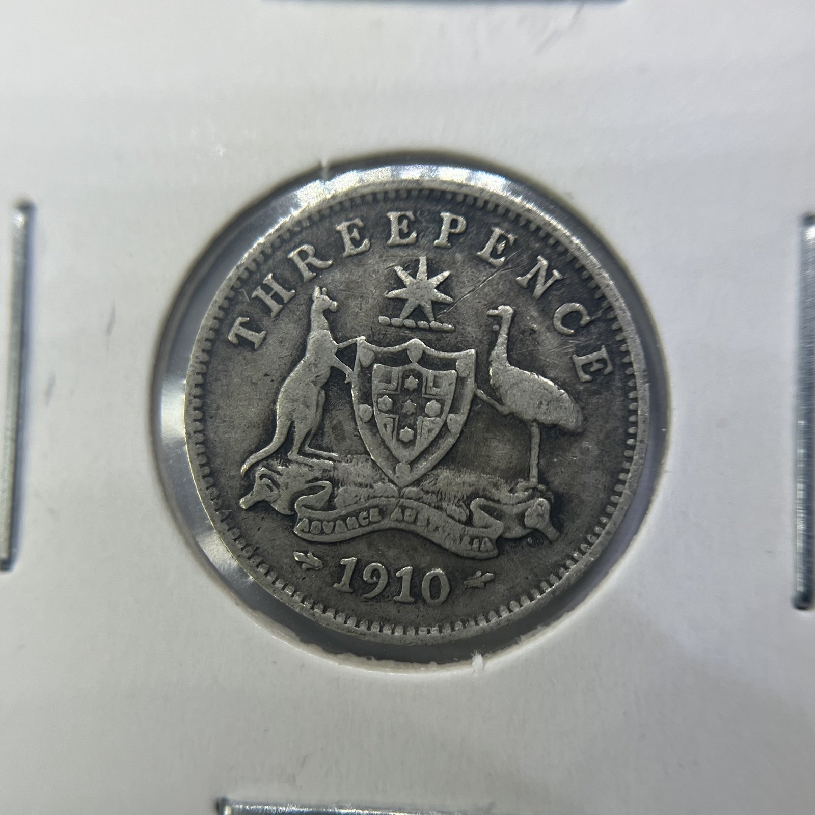 1910 Threepence Coin - almost Very Fine - Edward VII Silver Predecimal