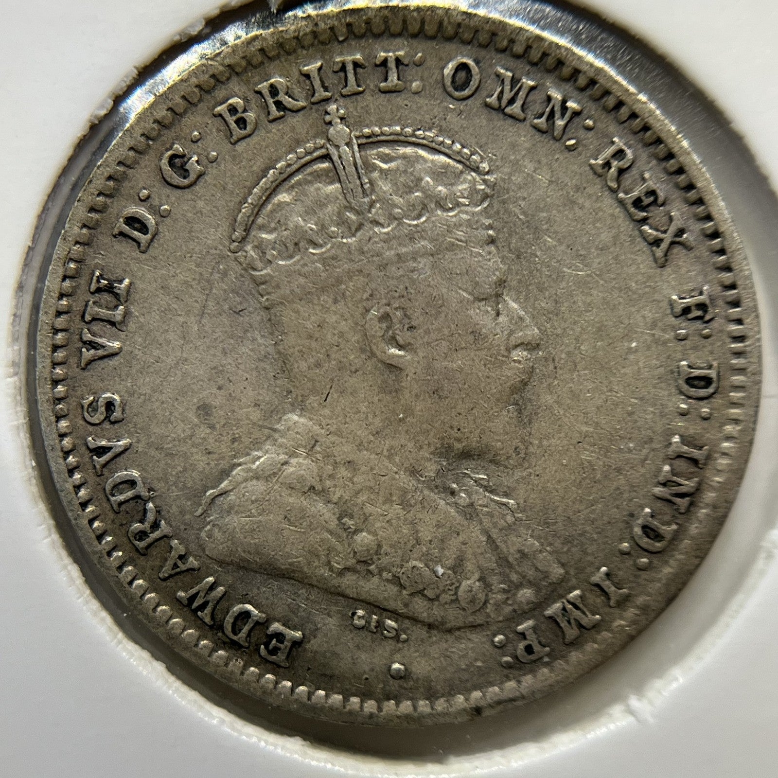 1910 Threepence Coin - Very Fine - Silver Edward VI First Year of Issue