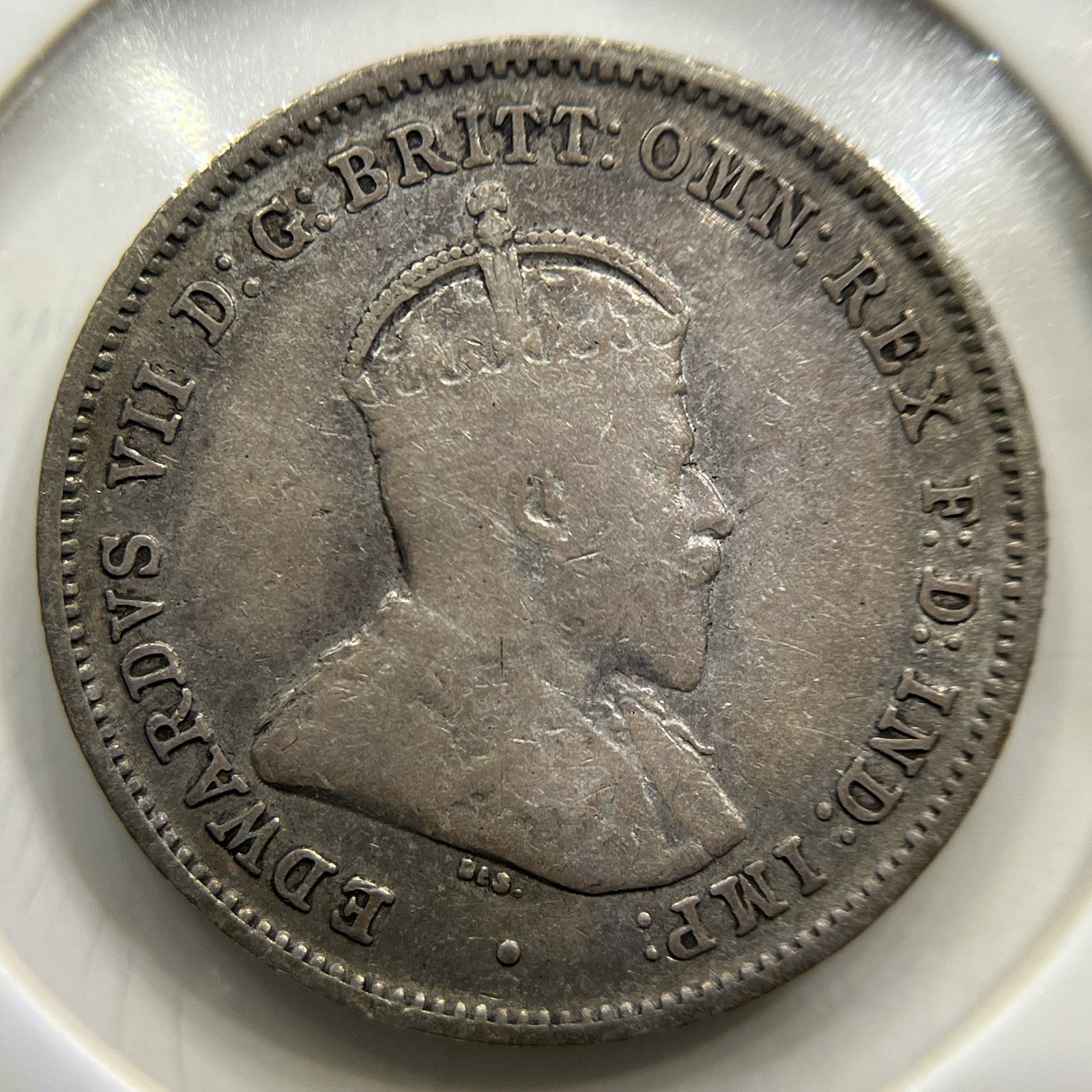 1910 Sixpence Coin - almost Very Fine - Silver Edward VII