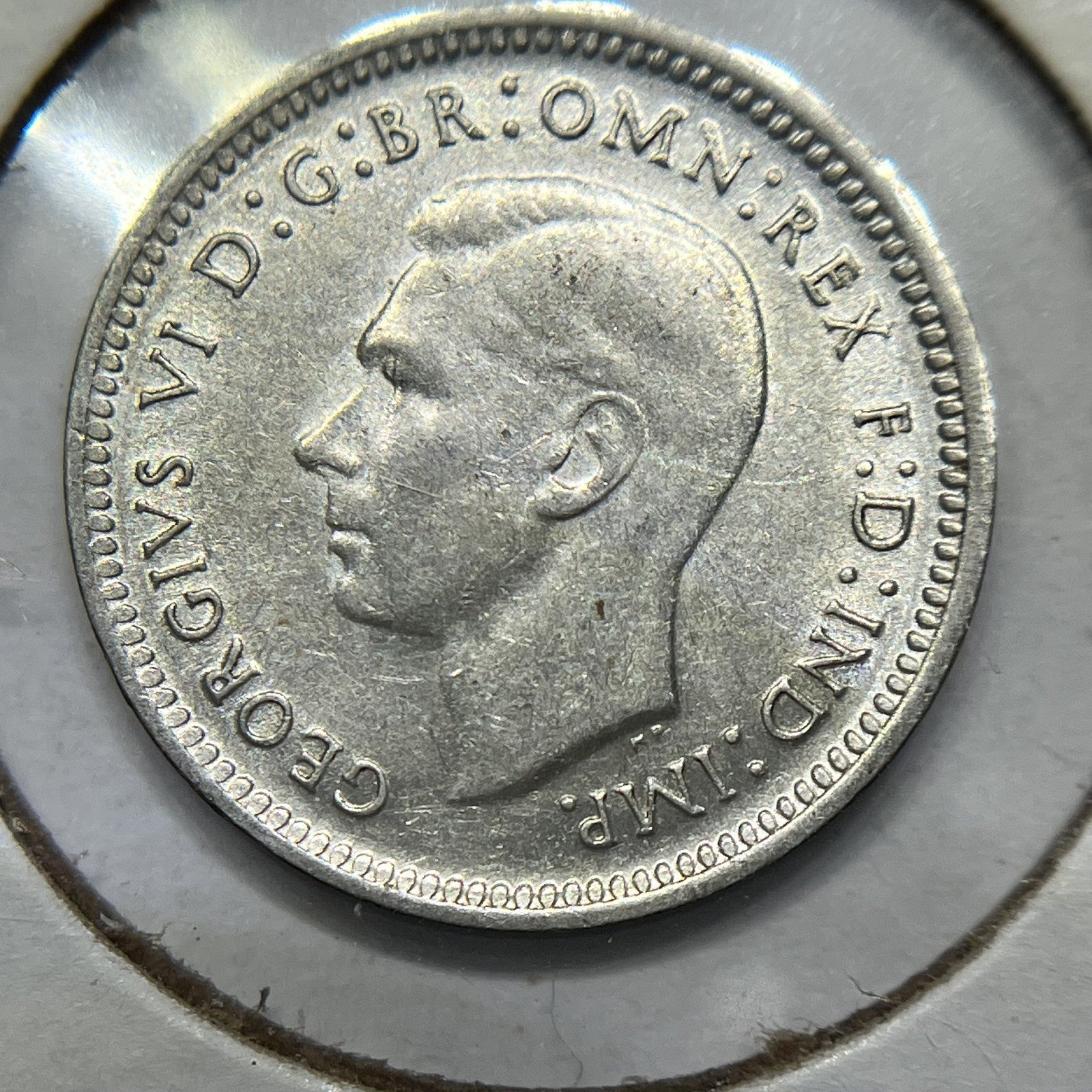 1943 d Threepence Coin - Extremely Fine - Silver George VI Predecimal