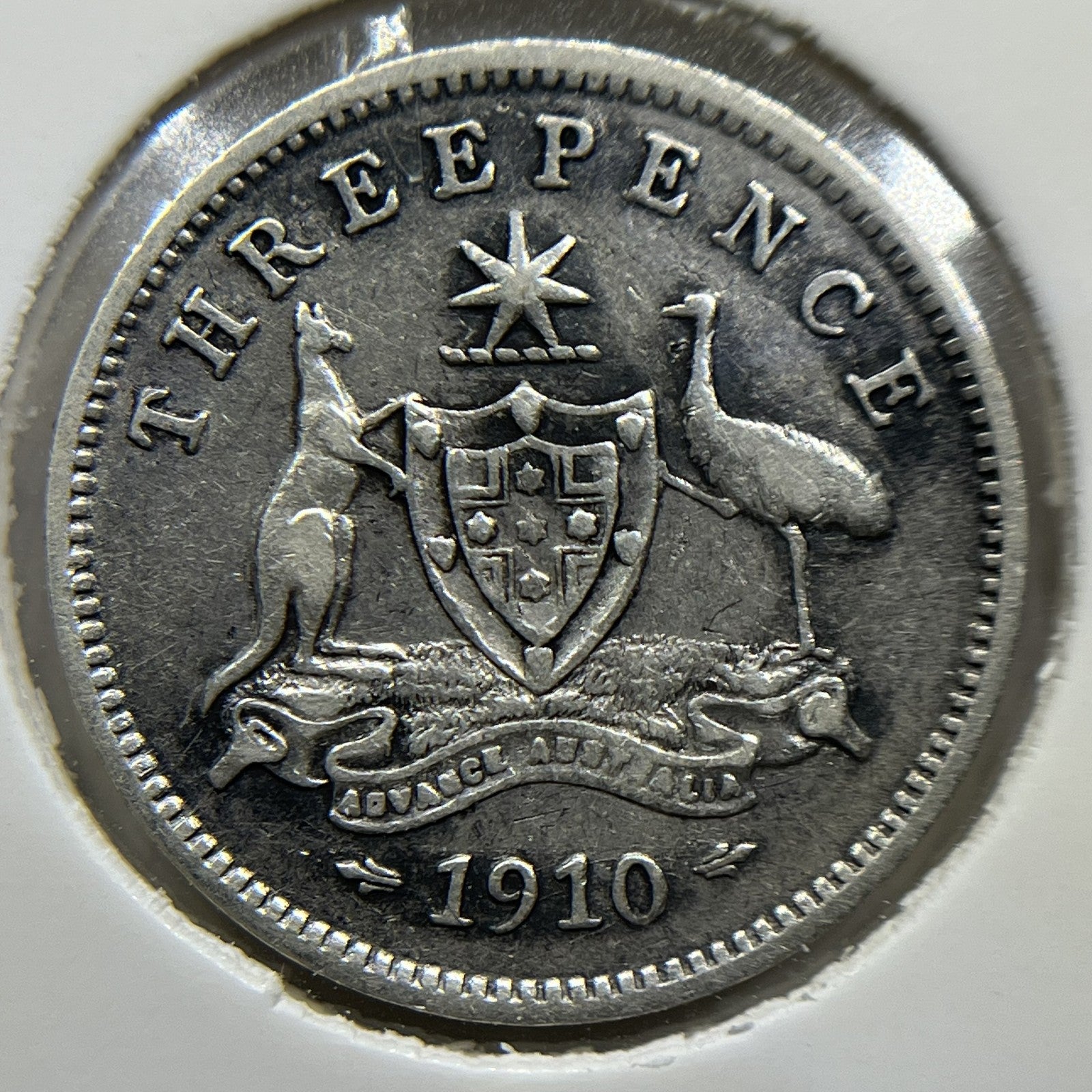 1910 Threepence Coin - good Very Fine - Silver Predecimal Edward VII