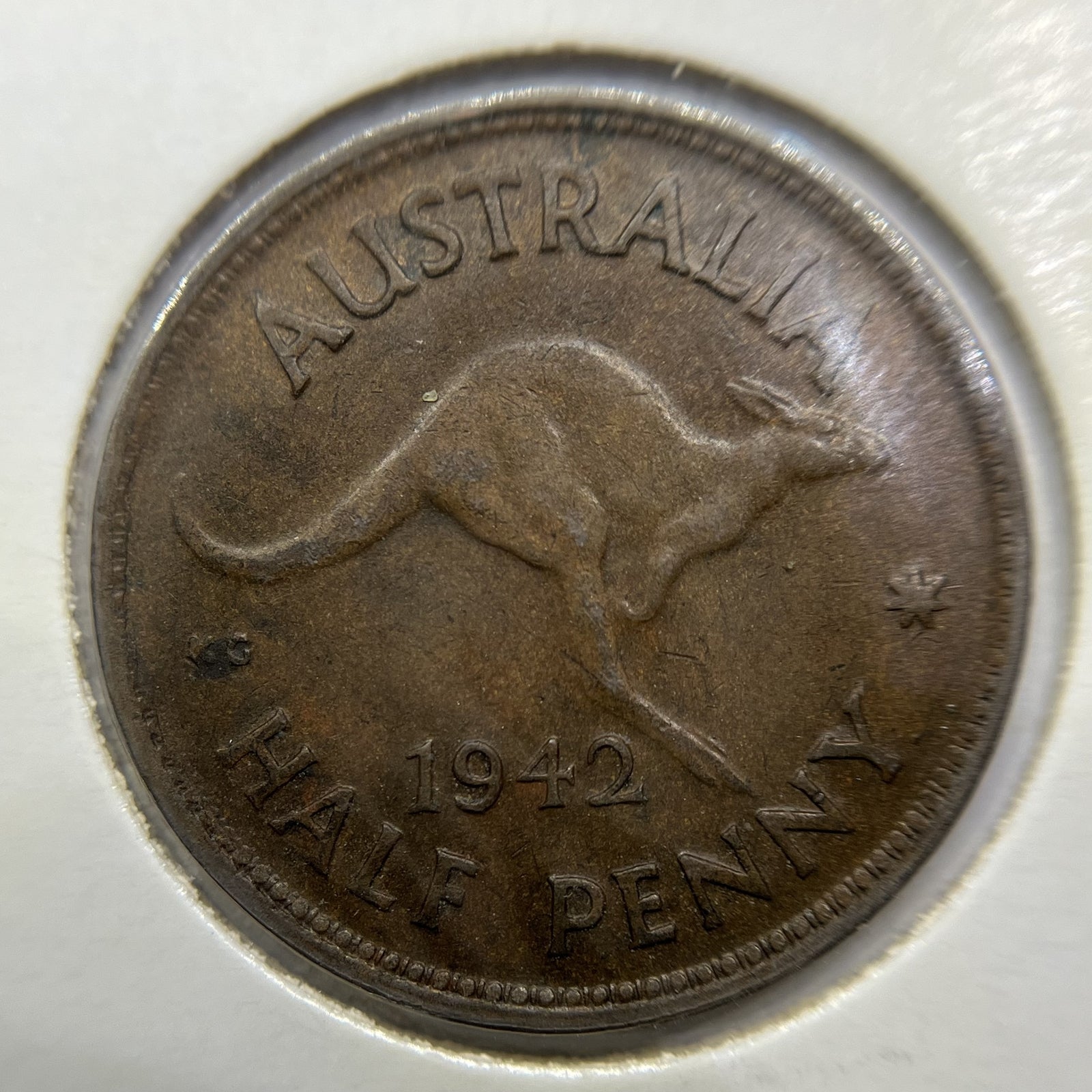 1942 Y. Half Penny Coin - good Very Fine - George VI Predecimal