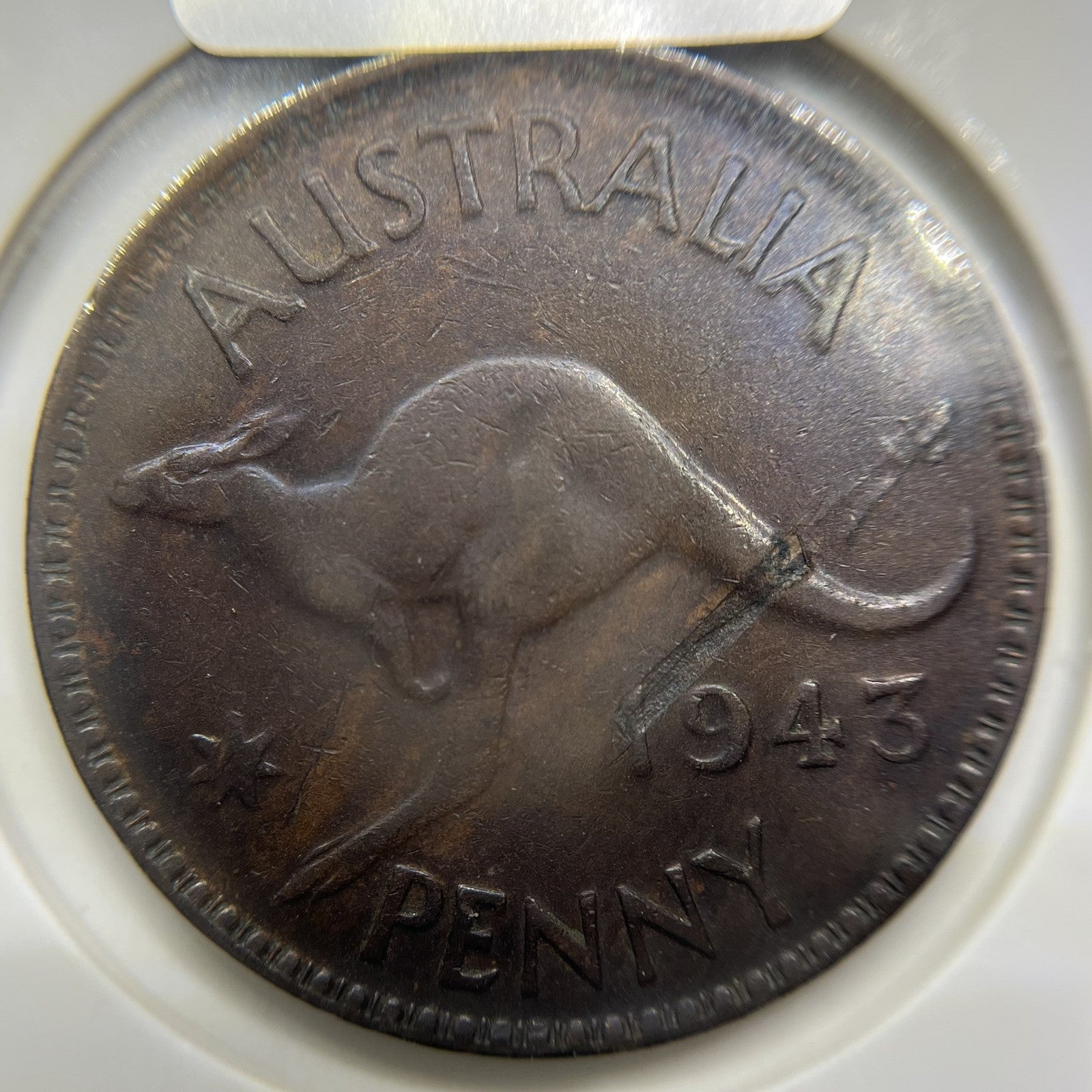 1943 Penny Error Coin - Planchet Flaw Very Fine - George VI Predecimal