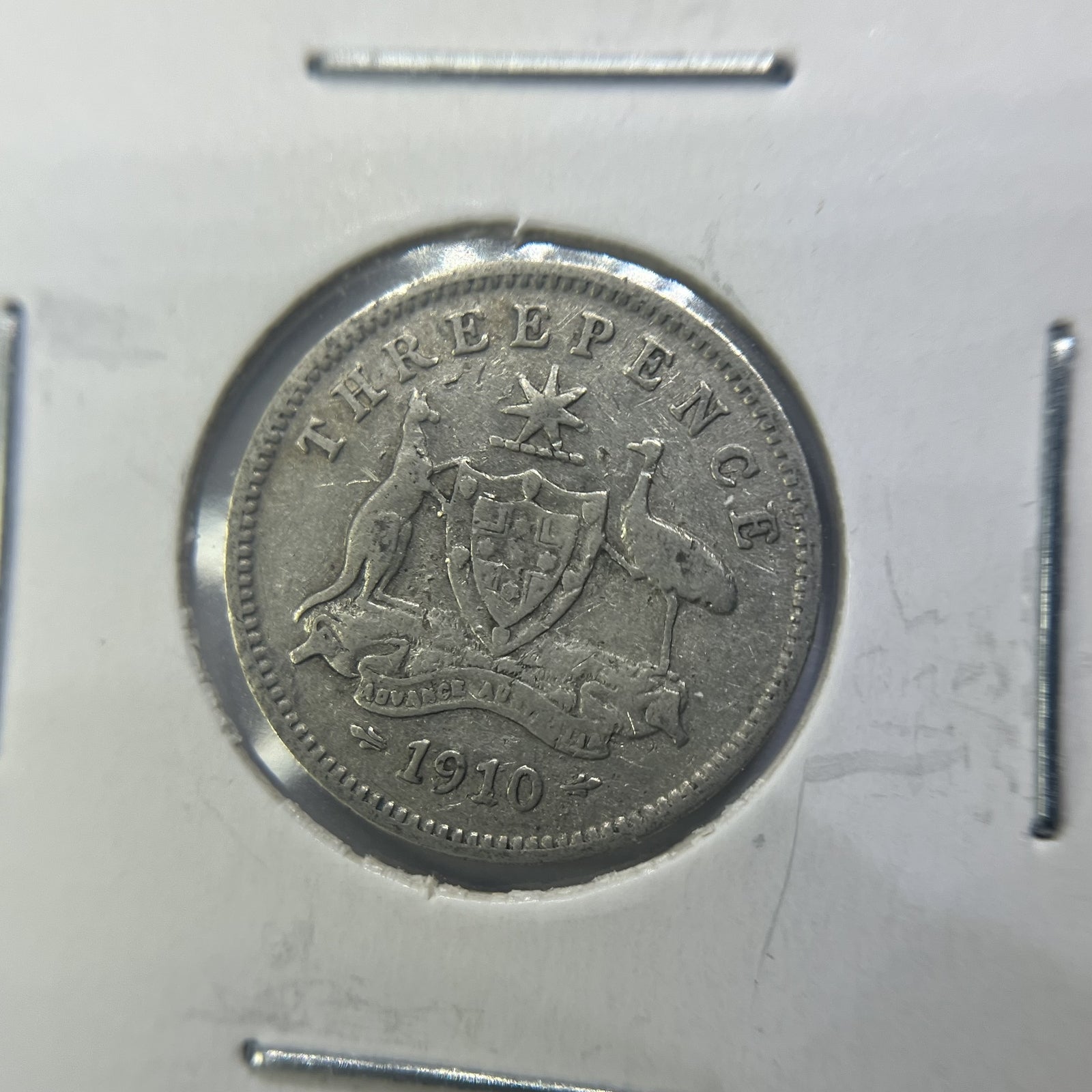1910 Threepence Coin - Very Fine - Edward VII Silver Predecimal First Year