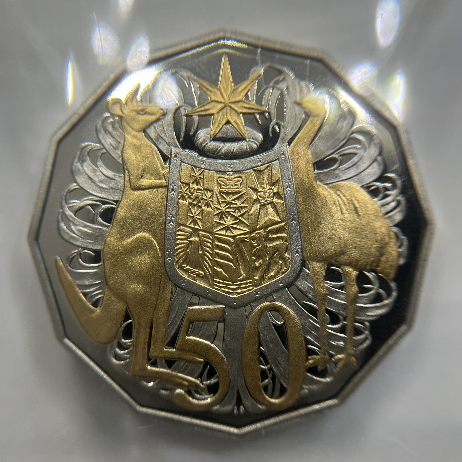 2012 Fifty 50 Cent Coin - Coloured Ex Proof Set Gold - Special Edition