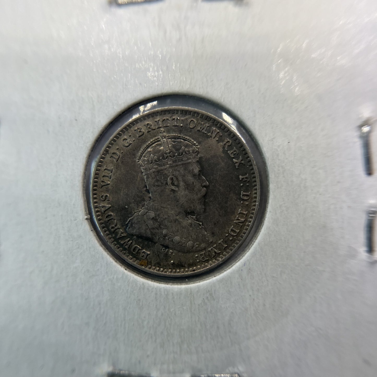 1910 Threepence Coin - almost Extremely Fine - Silver Predecimal Edward II