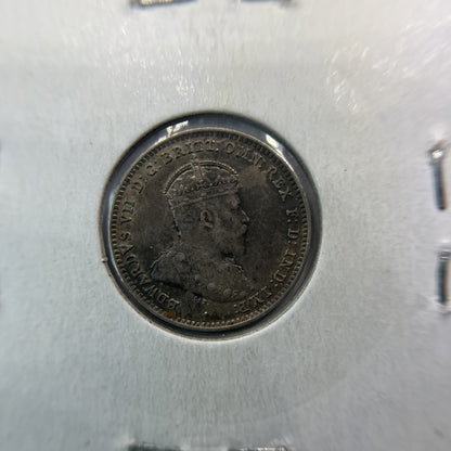 1910 Threepence Coin - almost Extremely Fine - Silver Predecimal Edward II