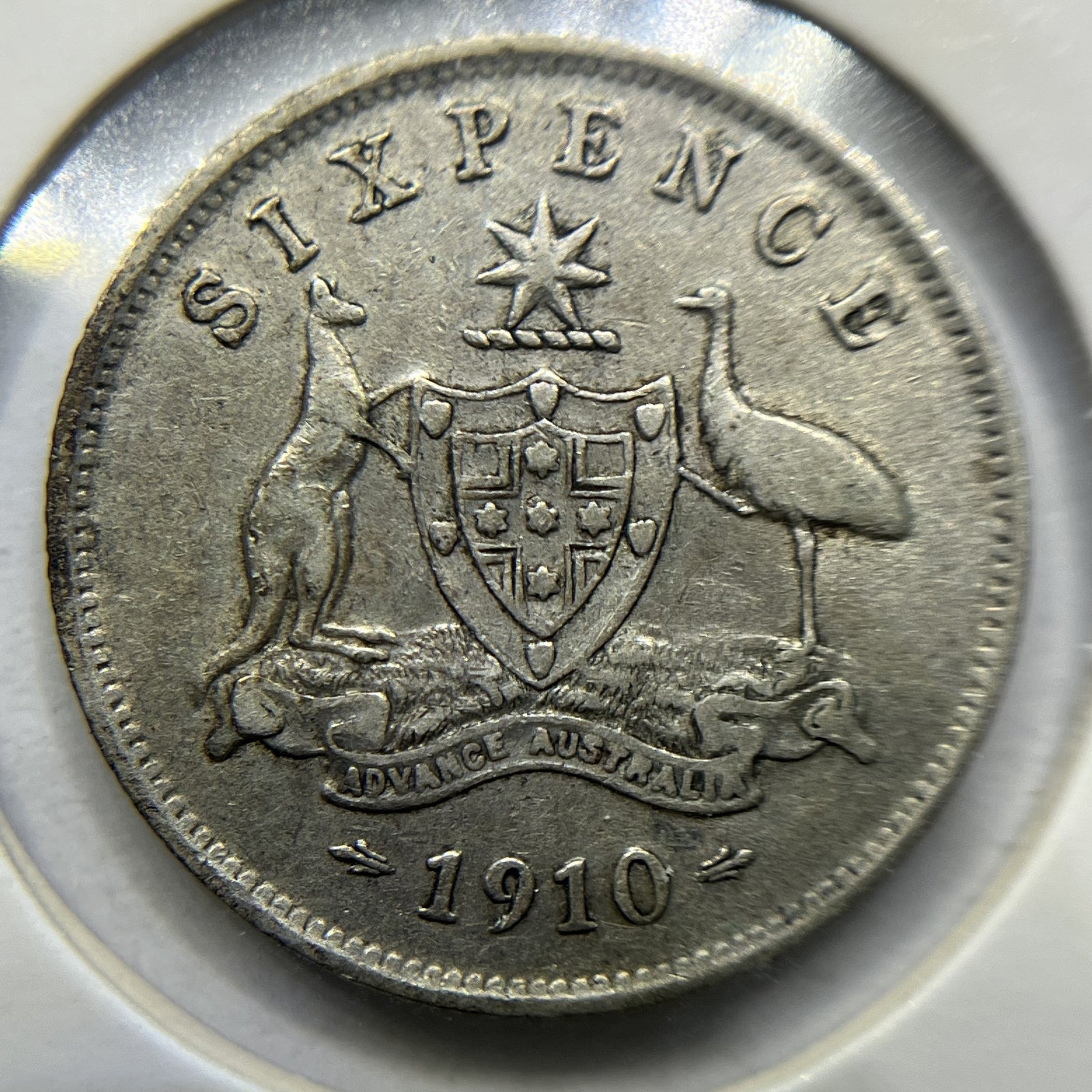 1910 Sixpence Coin - good Very Fine - Silver Predecimal Edward VII