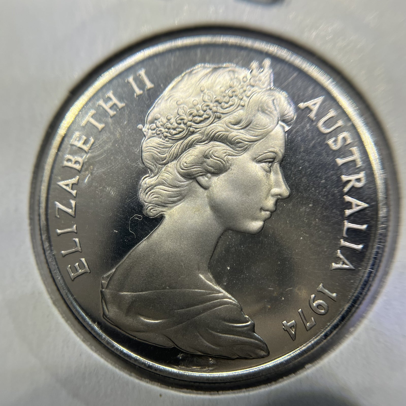 1974 Twenty 20 Cent Coin - Ex Proof Set - Elizabeth II in 2x2