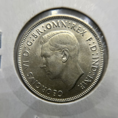 1943 s Florin Coin - Extremely Fine or better - George VI Silver Predecimal