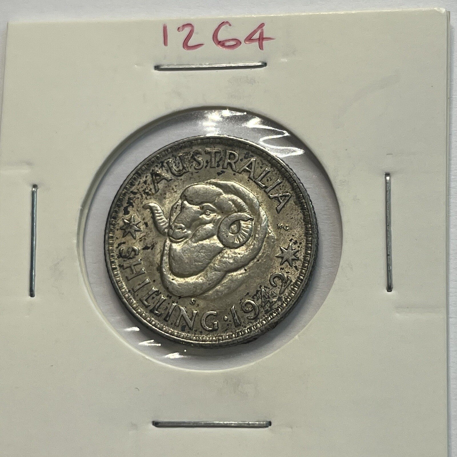 1942 s Shilling Coin - Uncirculated - George VI Silver Predecimal