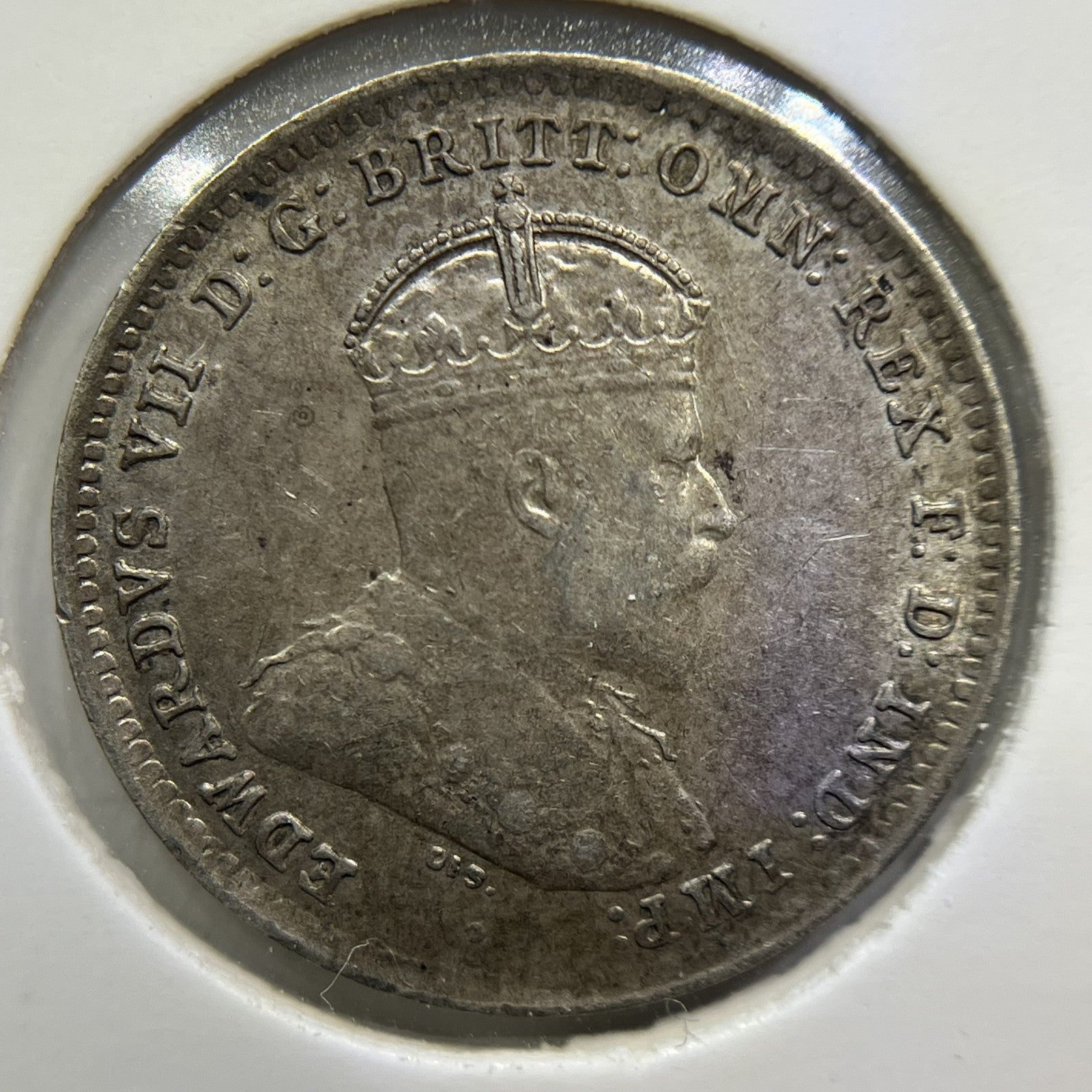 1910 Threepence Coin - Extremely Fine - Silver Edward VI
