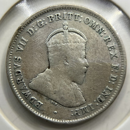 1910 Sixpence Coin - almost Very Fine - Silver Edward VII