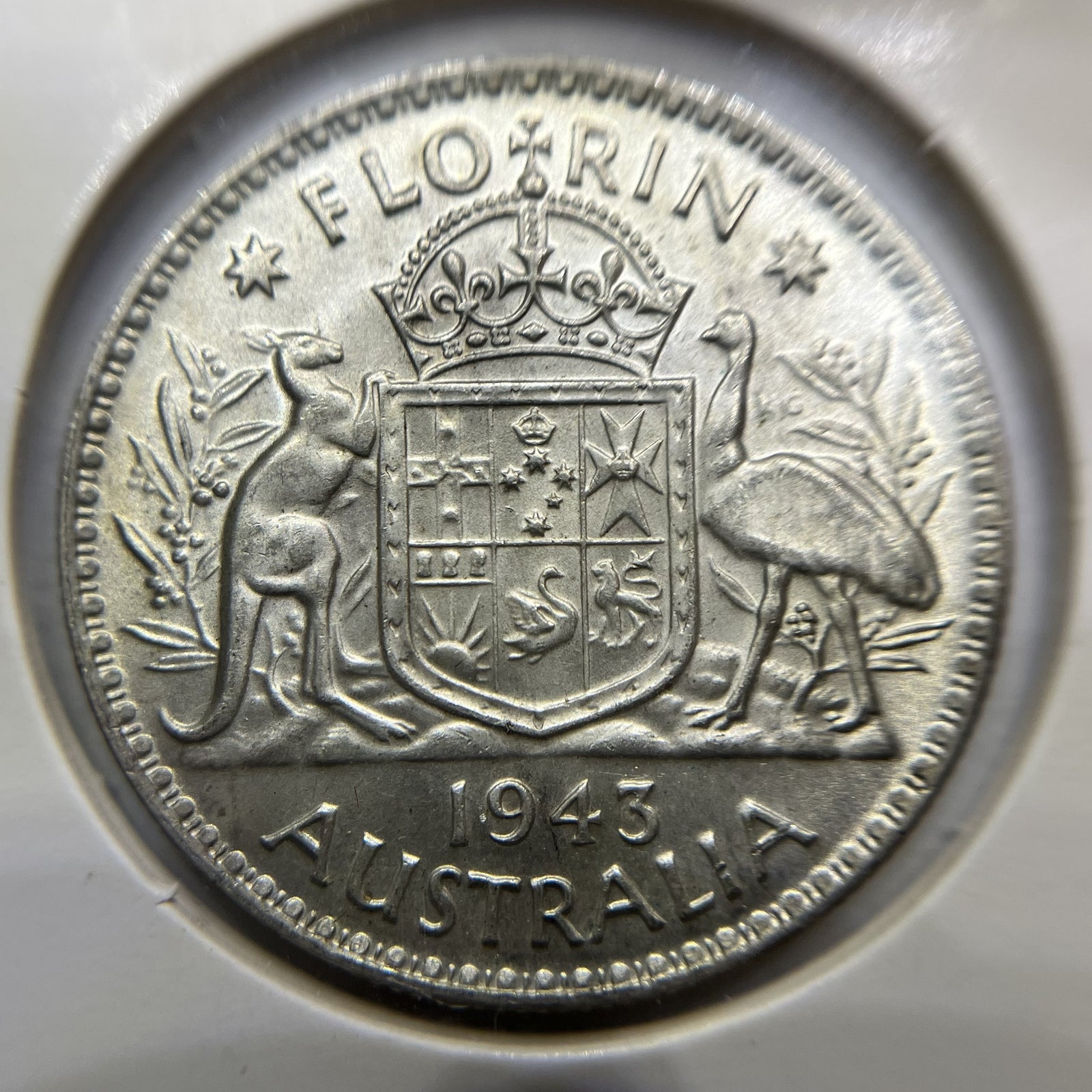 1943 Florin Coin - good Extremely Fine - George VI Silver Predecimal