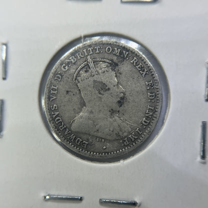 1910 Threepence Coin - almost Very Fine - Edward VII Silver Predecimal