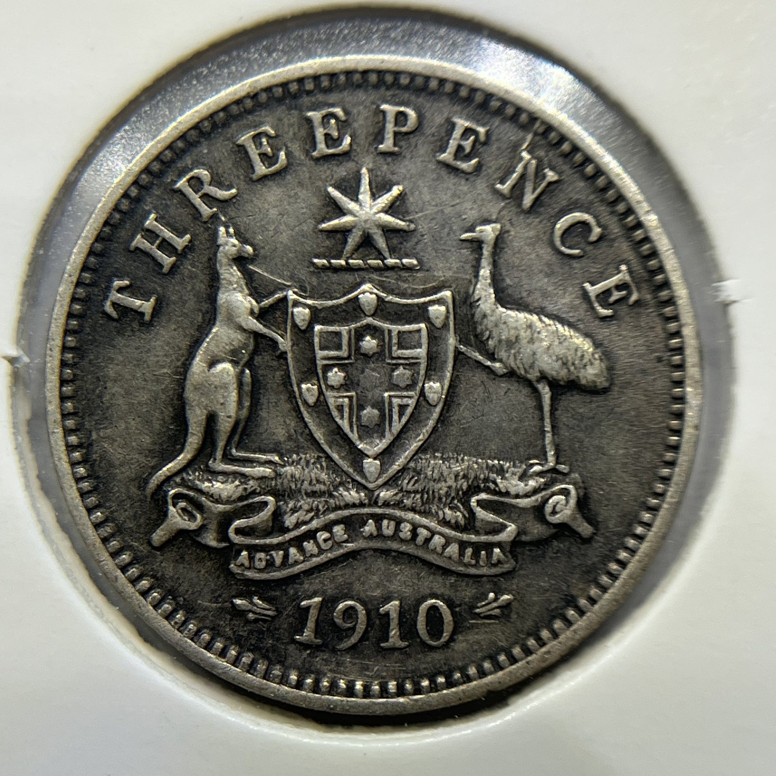 1910 Threepence Coin - good Very Fine - Silver Predecimal Edward VII