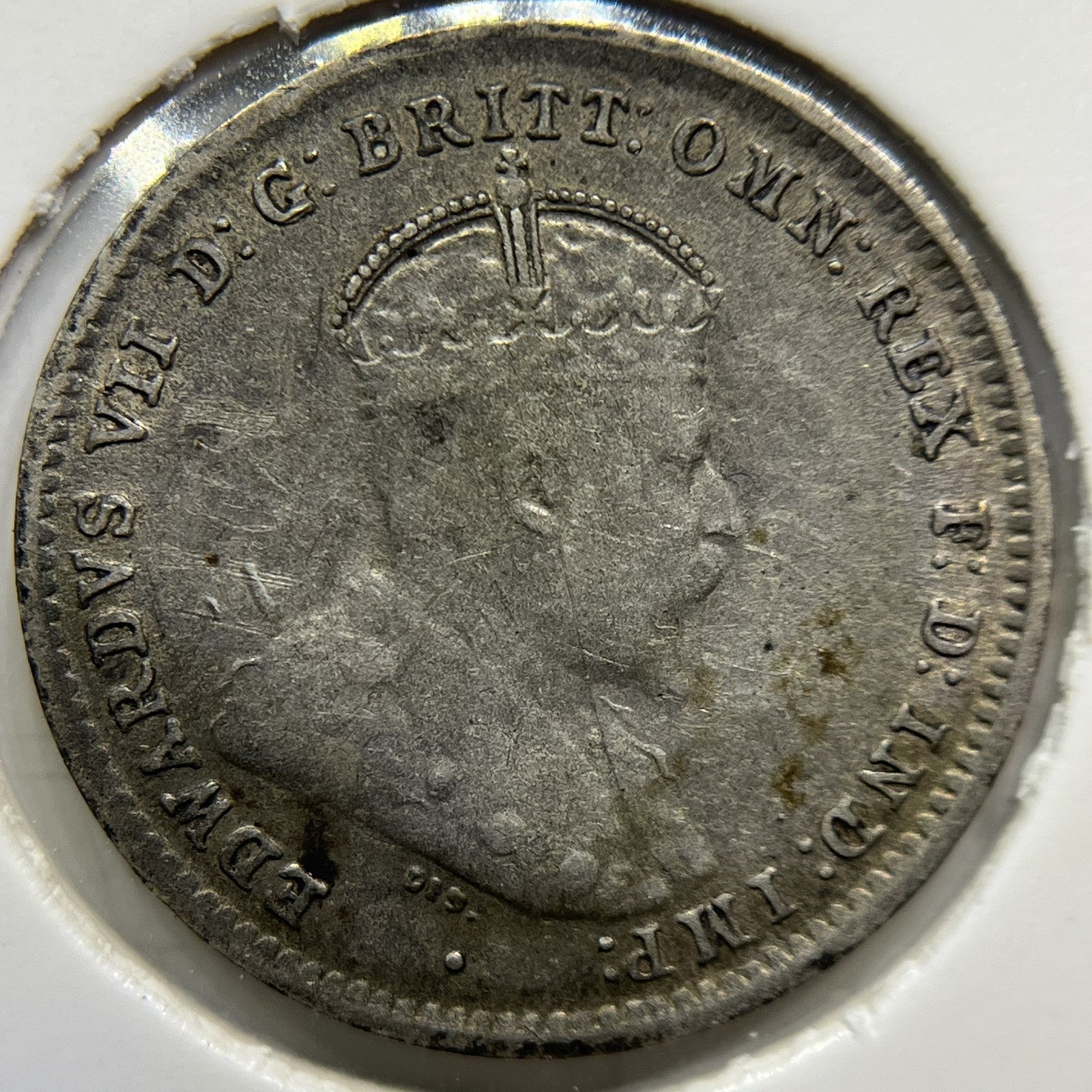 1910 Threepence Coin - Very Fine - Silver Edward VI First Year of Issue