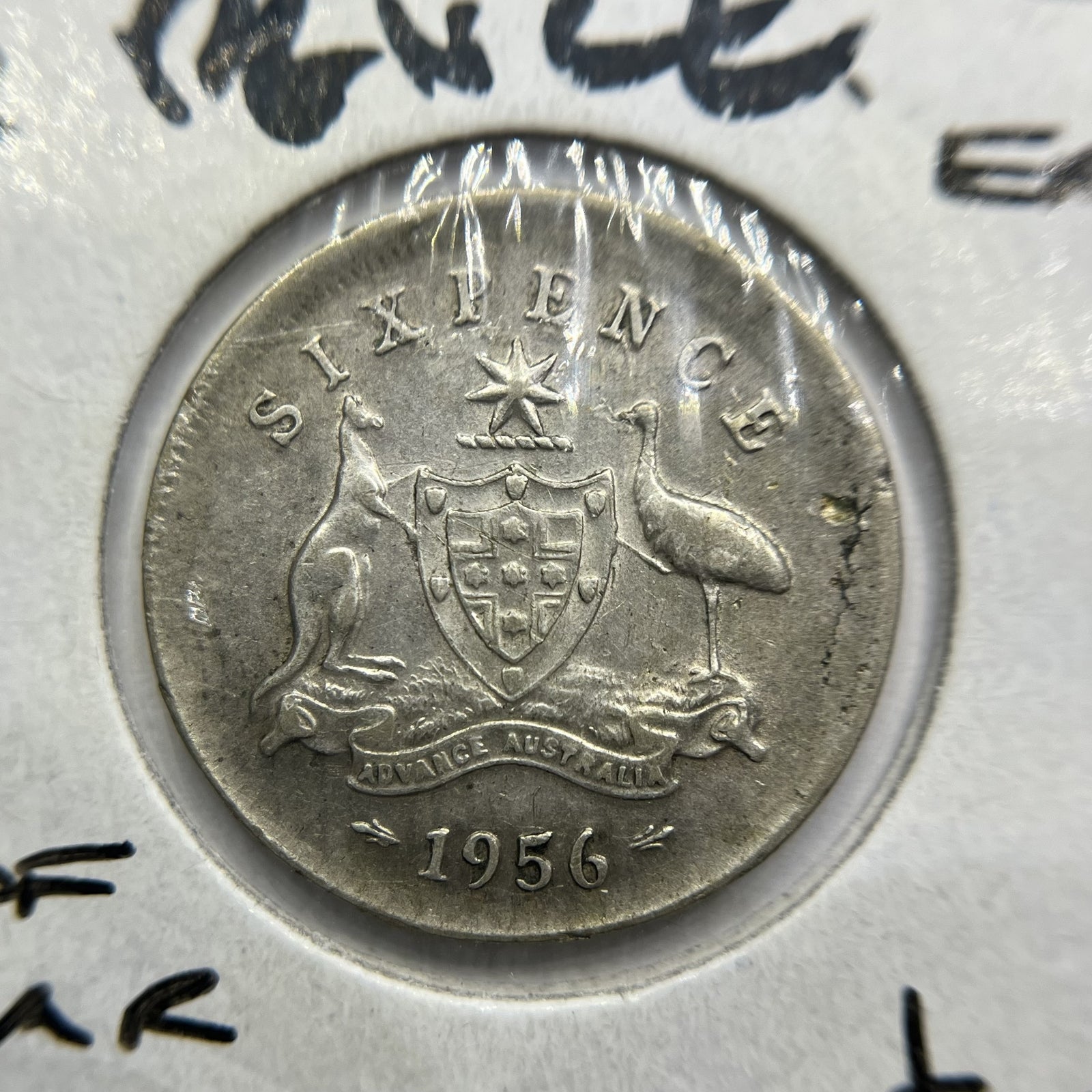 1961 Sixpence Error Coin - Broadstrike Off Centre - Silver Predecimal
