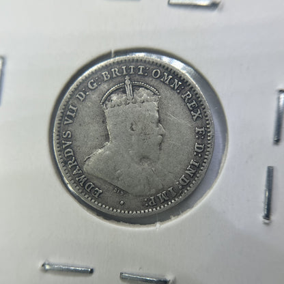 1910 Threepence Coin - almost Very Fine - Edward VII Silver Predecimal