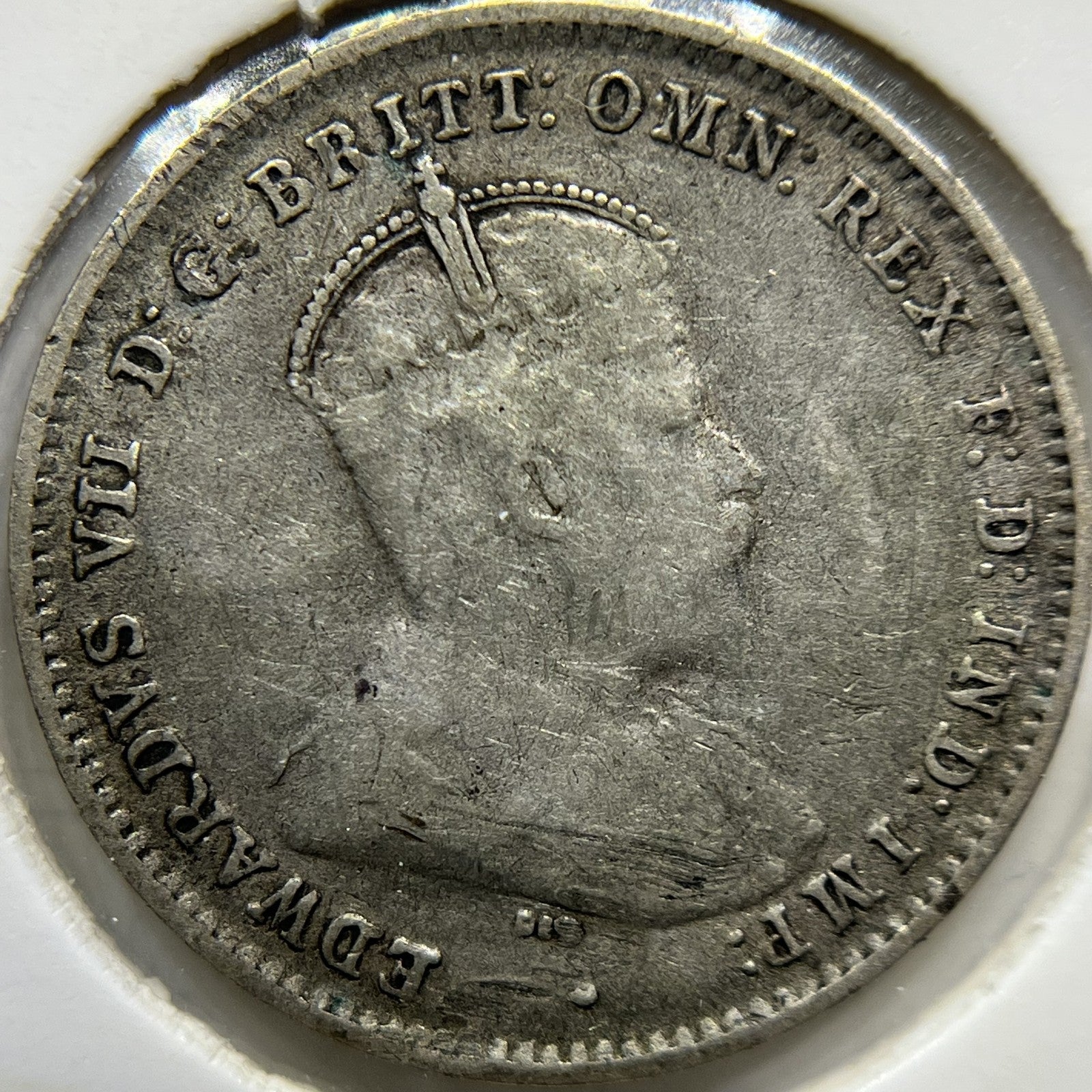 1910 Threepence Coin - Very Fine - Silver Edward VI First Year of Issue