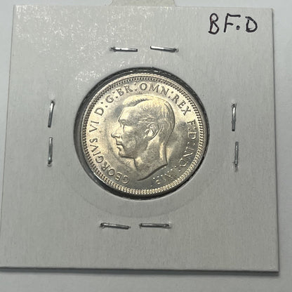 1943 s Shilling Coin - Choice Uncirculated ChUNC - Silver Predecimal George VI