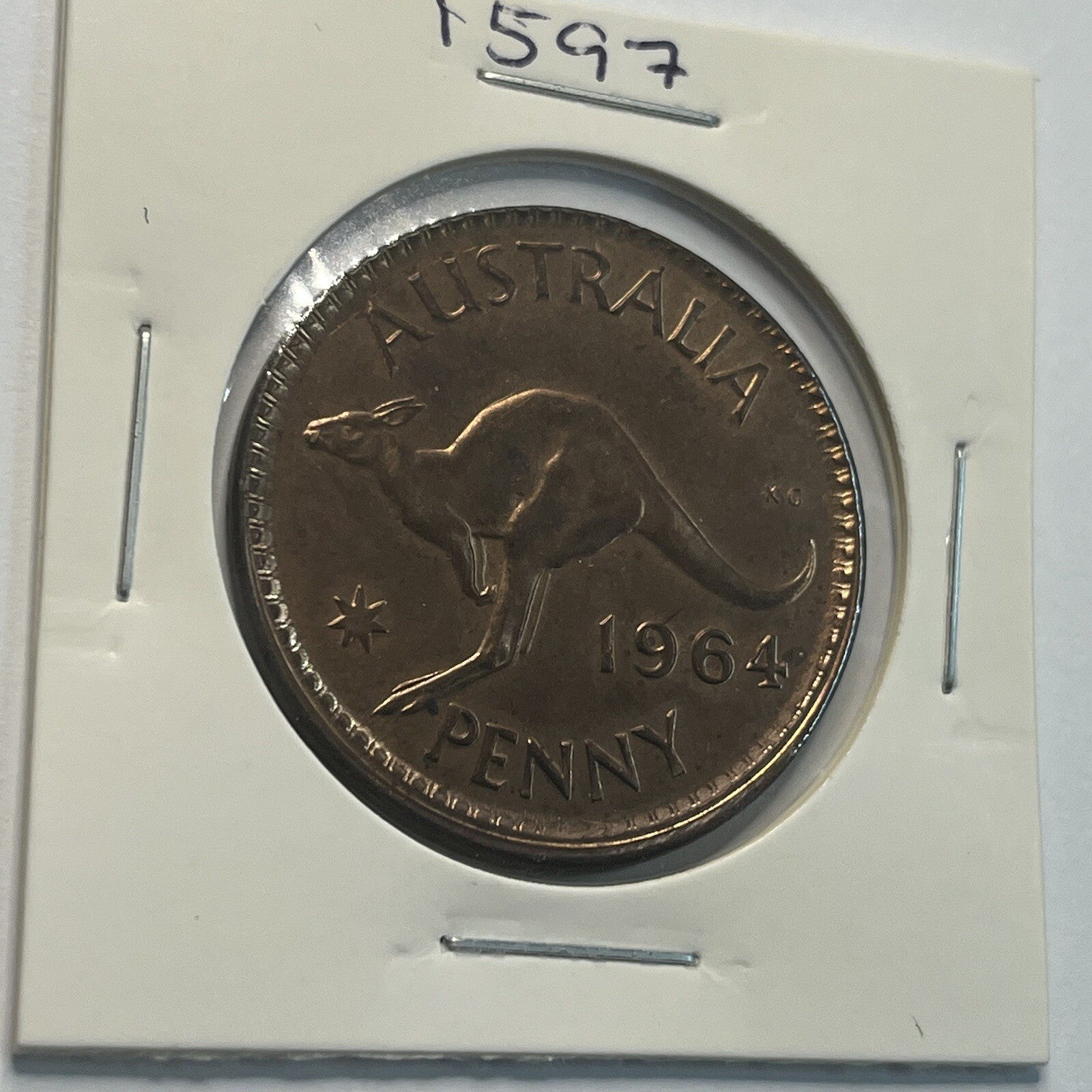 1964 Penny Coin - Struck Out of Collar Misstrike Error Lip - Scarce Predecimal